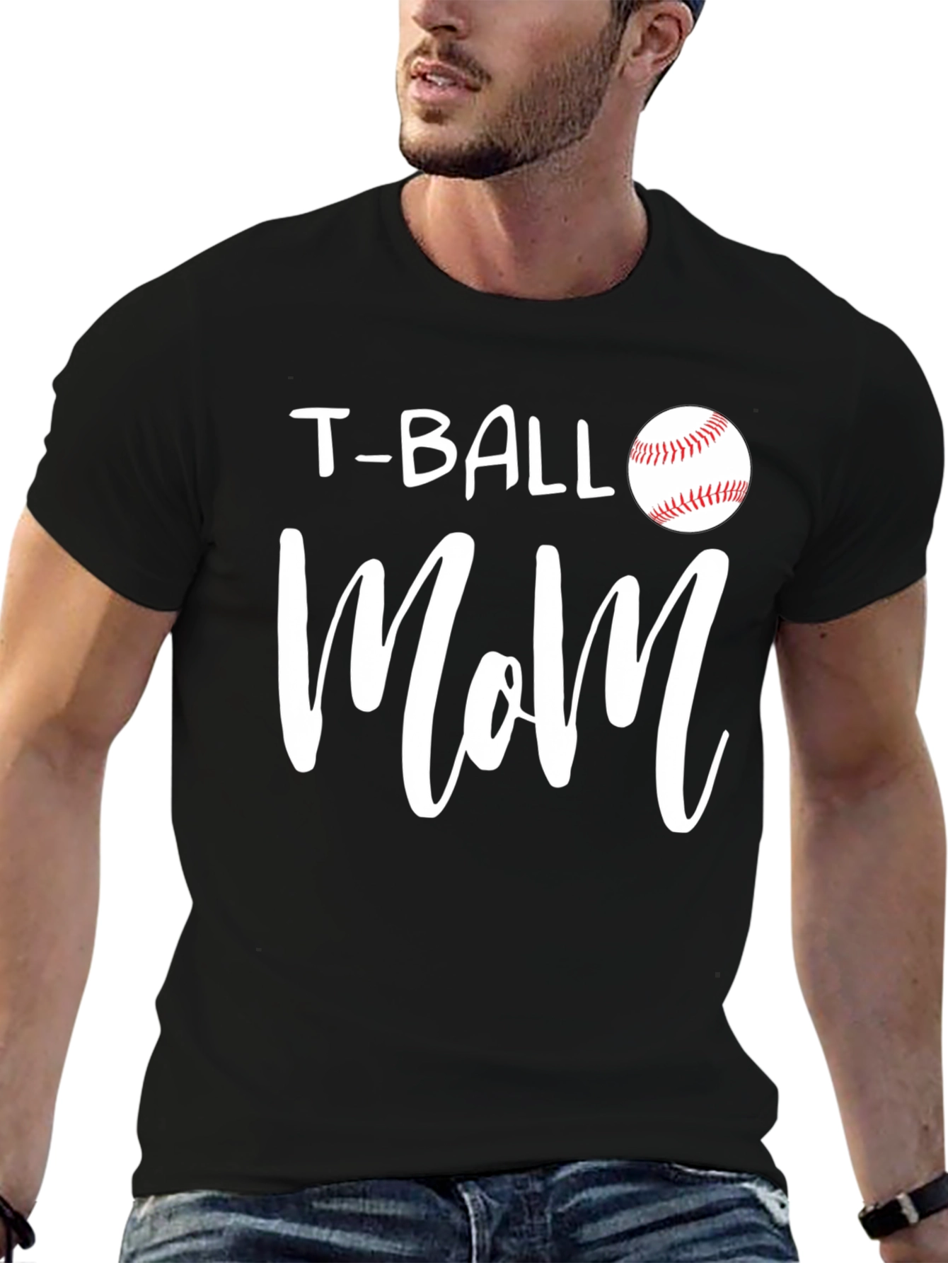 T-Ball Mom Graphic Tee - Baseball Lover Shirt