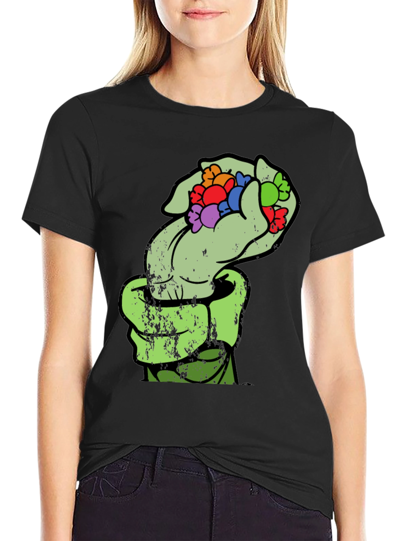 Halloween Candy Monster Hand T-Shirt