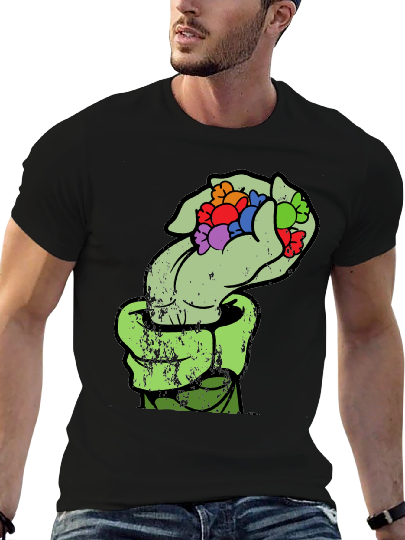 Halloween Candy Monster Hand T-Shirt