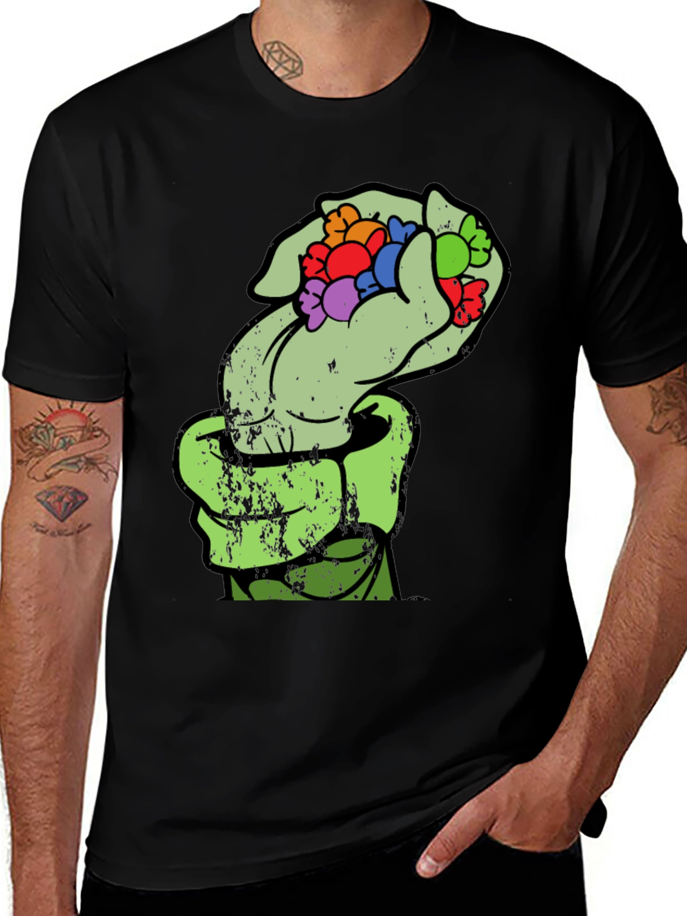 Halloween Candy Monster Hand T-Shirt