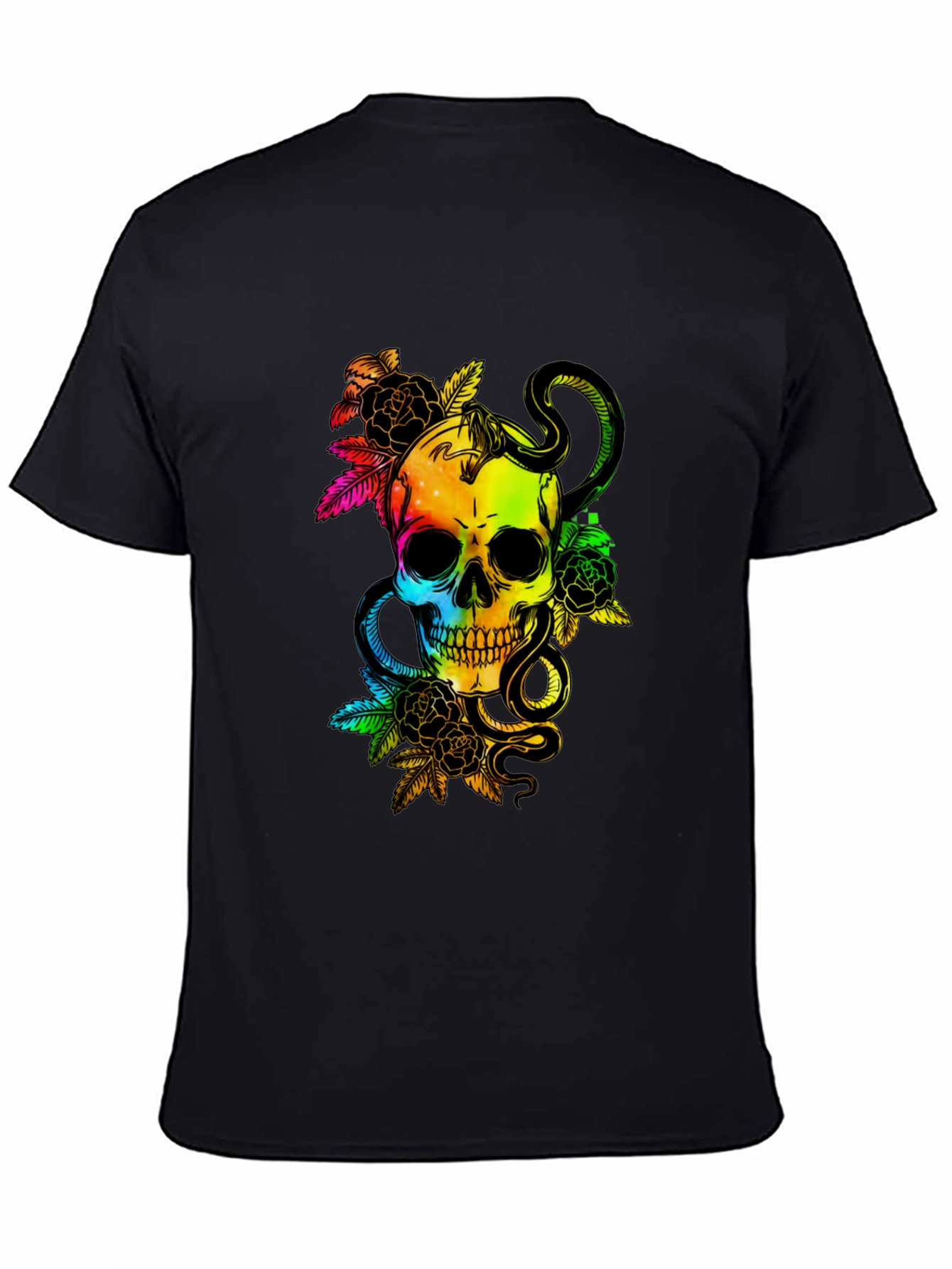 Rainbow Skull & Snake Graphic Tee