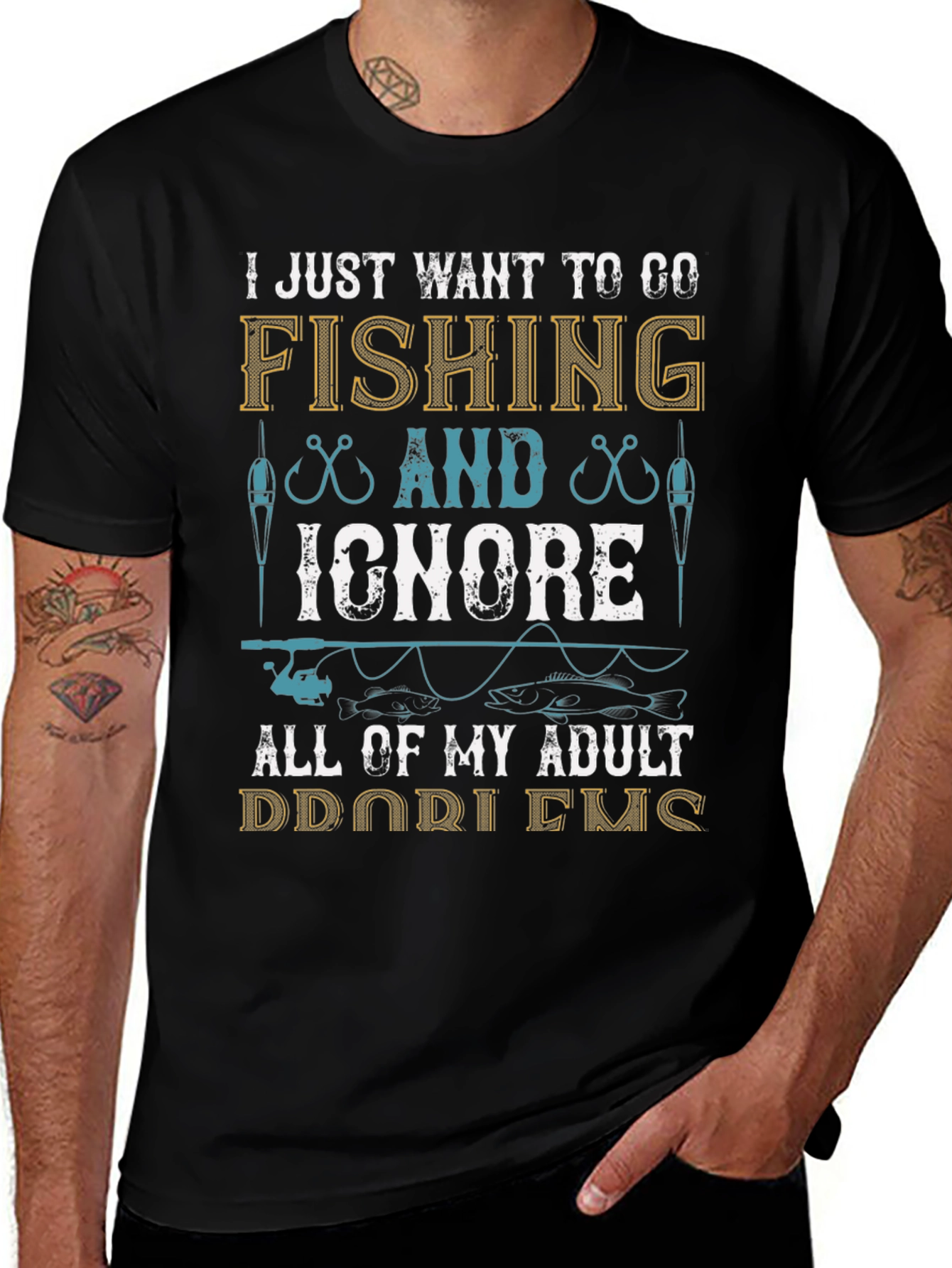 Fishing T-Shirt: Ignore Adult Problems