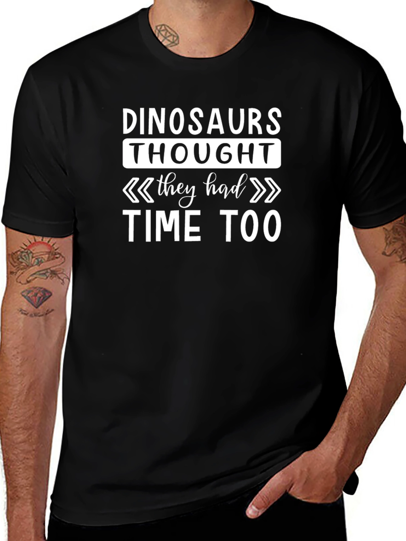 Dinosaurs Thought They Had Time Too Graphic Tee