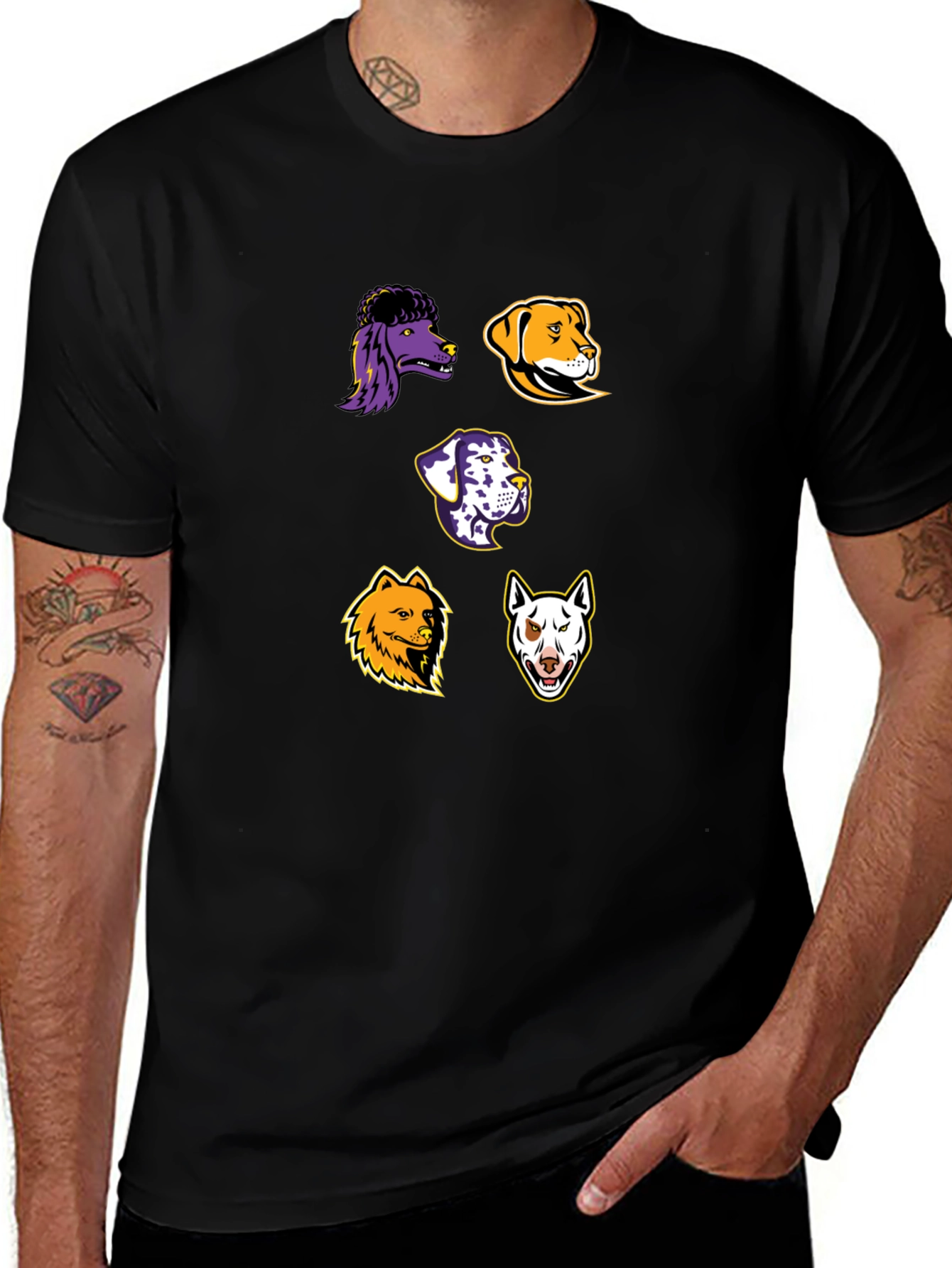 Dog Breed Graphic Print T-Shirt