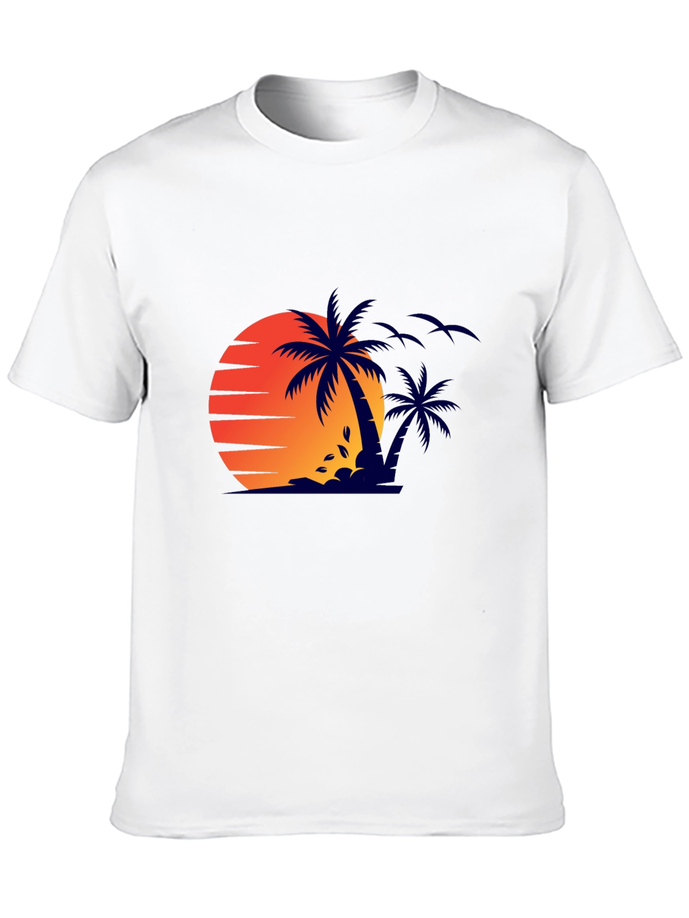 Sunset Palm Tree Graphic Tee - Stylish Summer Shirt