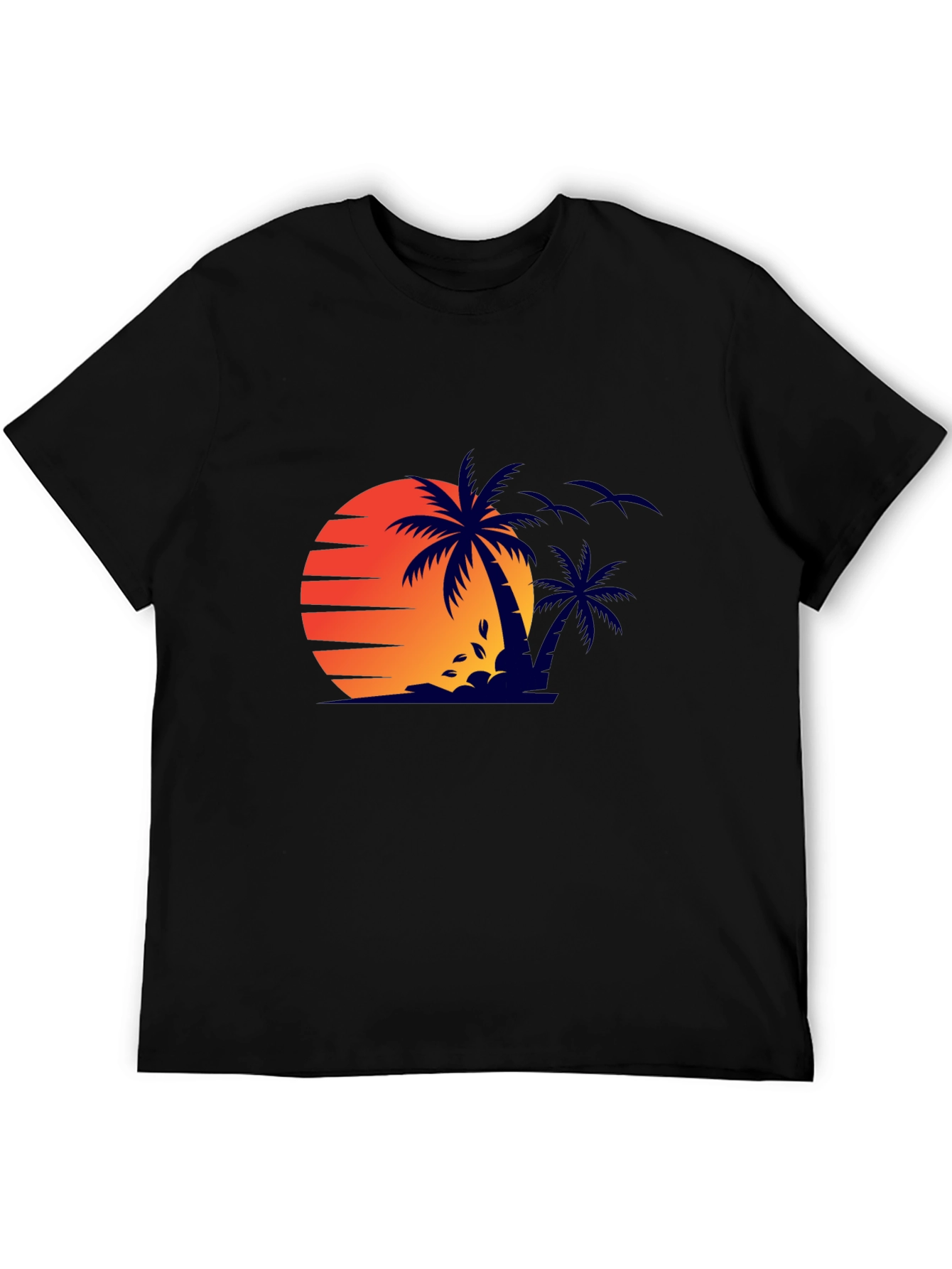 Sunset Palm Tree Graphic Tee - Stylish Summer Shirt
