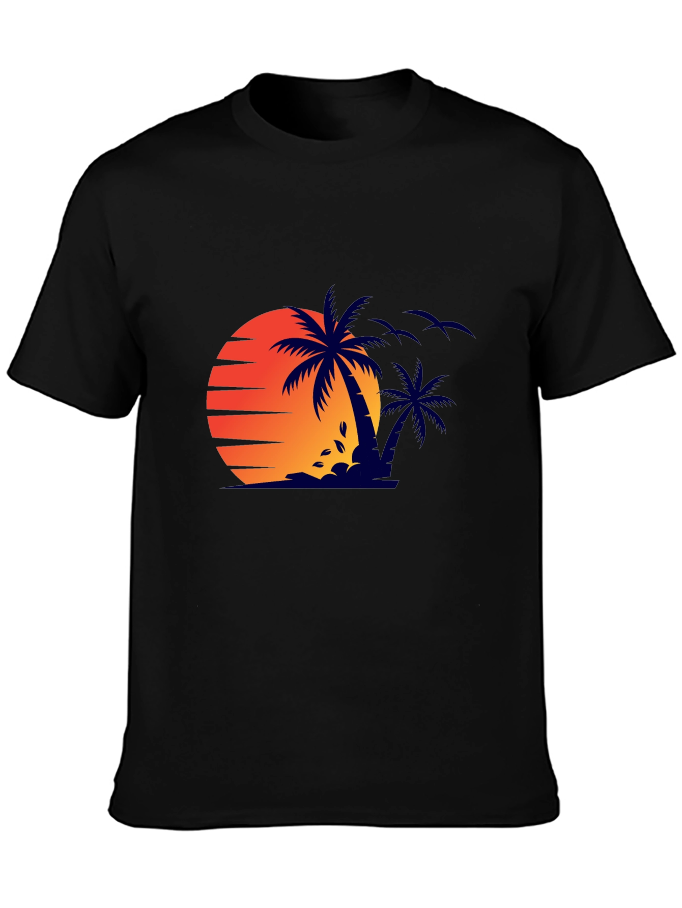 Sunset Palm Tree Graphic Tee - Stylish Summer Shirt