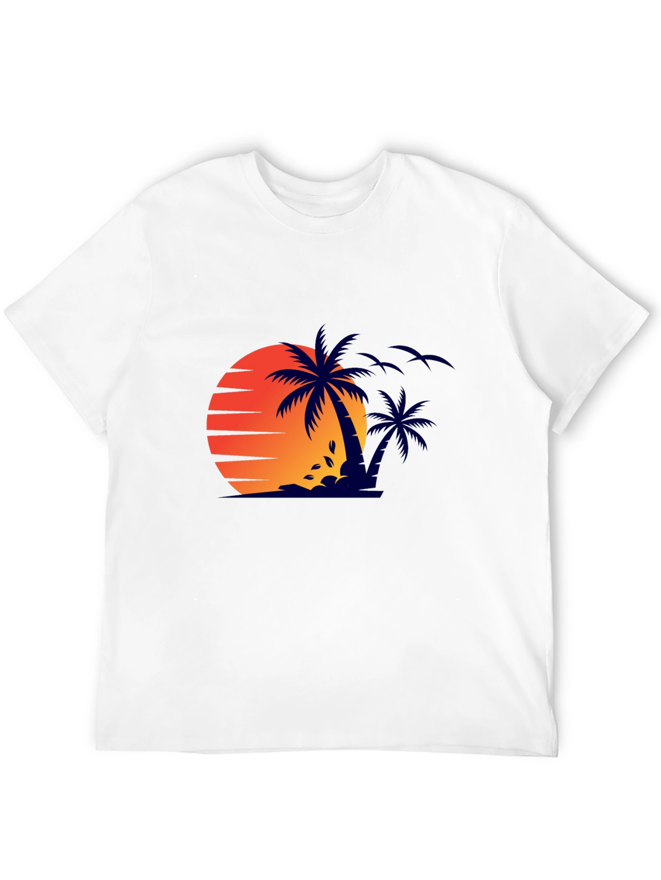 Sunset Palm Tree Graphic Tee - Stylish Summer Shirt