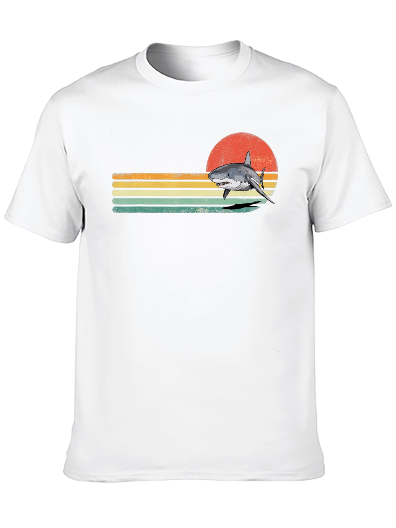 Retro Shark Graphic T-Shirt - Black