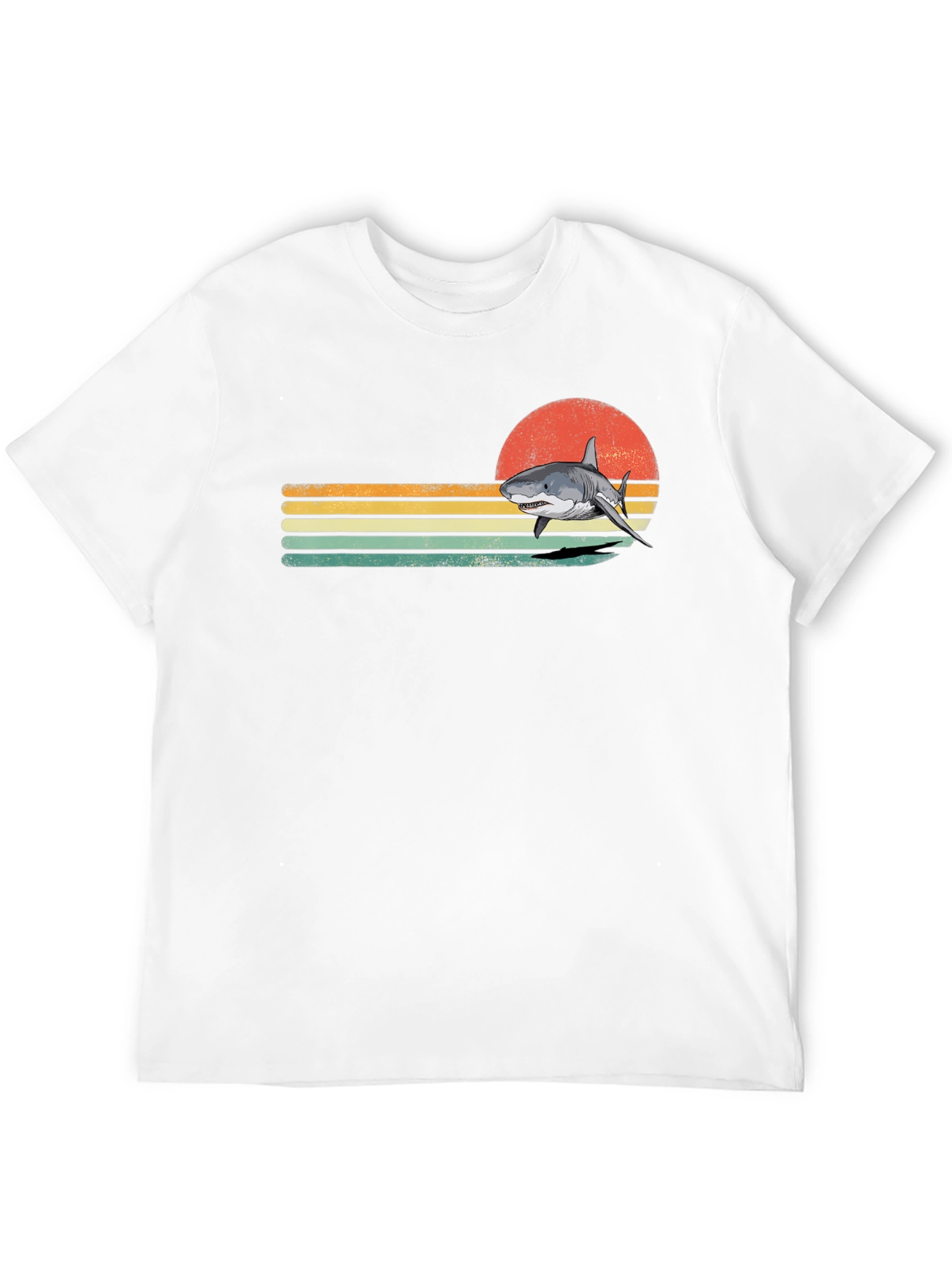 Retro Shark Graphic T-Shirt - Black