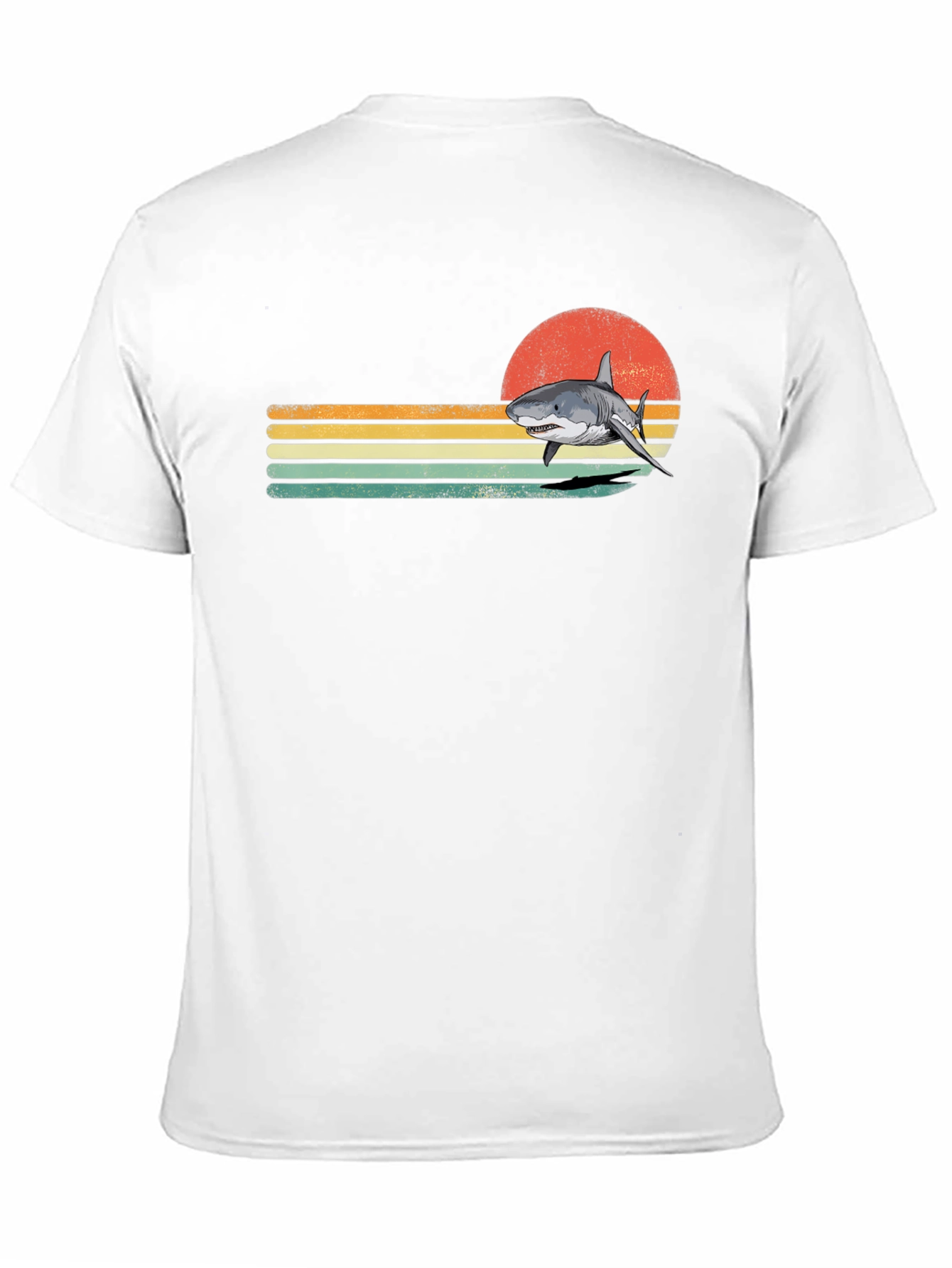 Retro Shark Graphic T-Shirt - Black