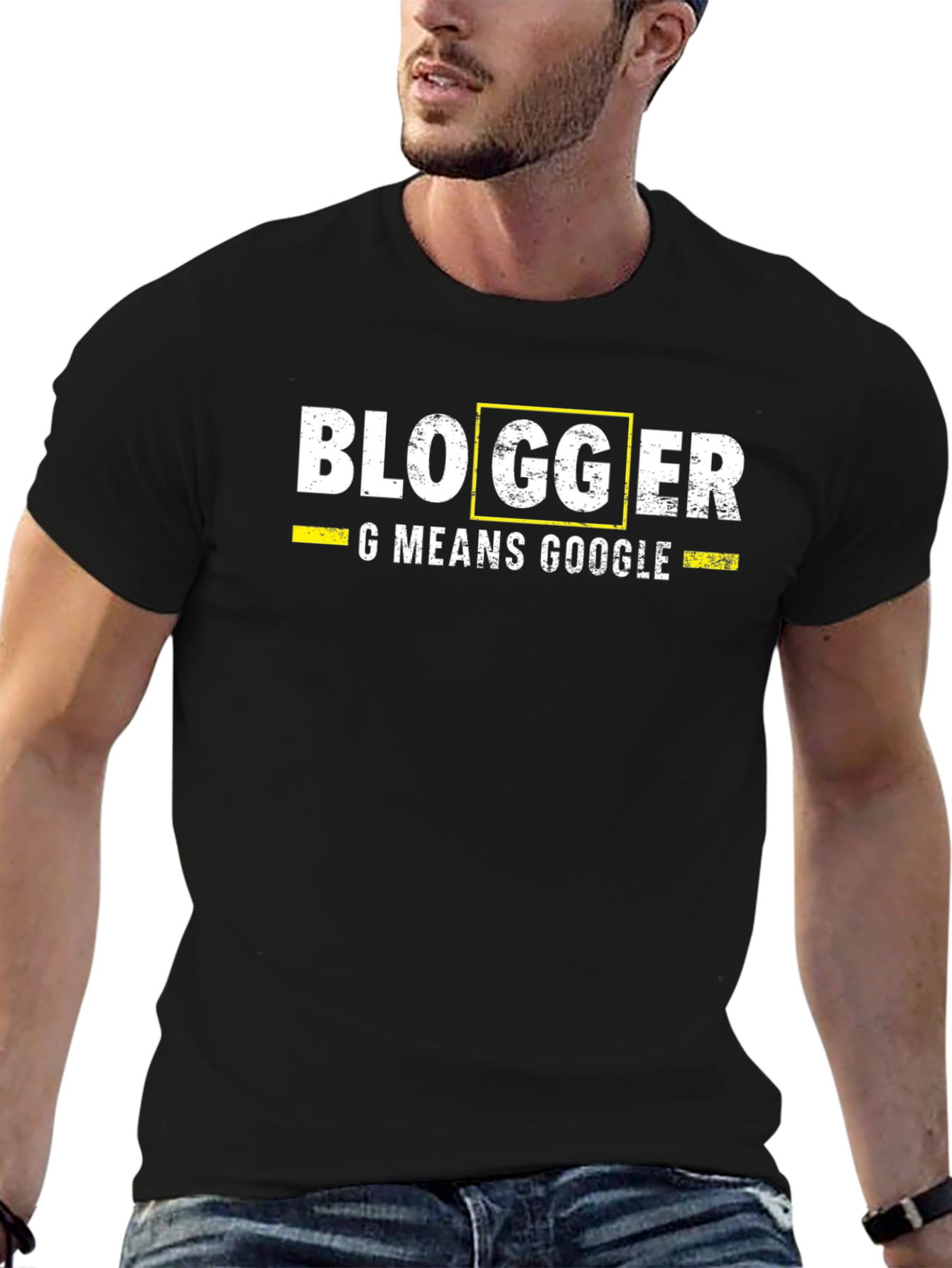 Blogger G Means Google Mens Black T-Shirt