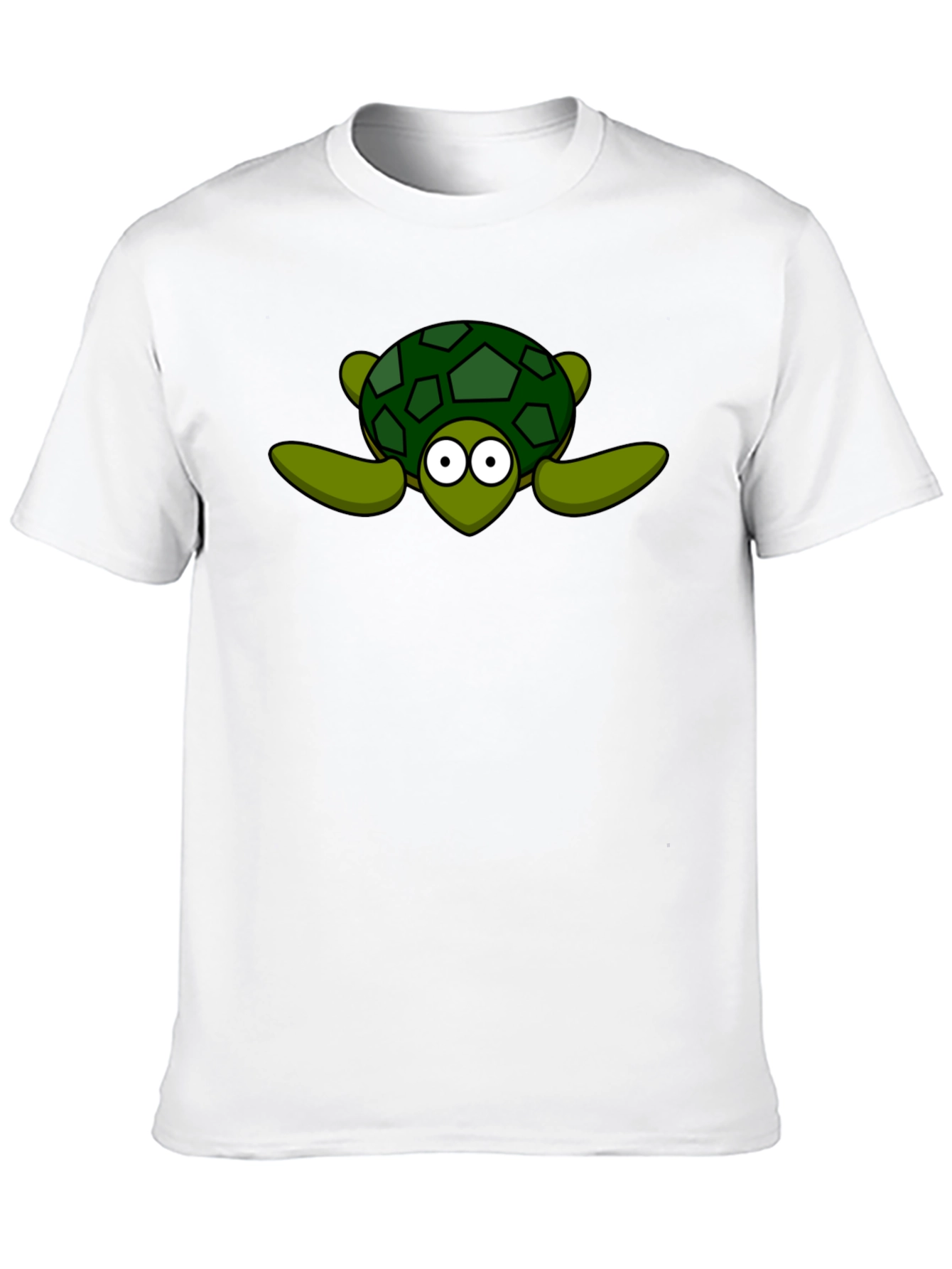 Cartoon Turtle Graphic Black T-Shirt