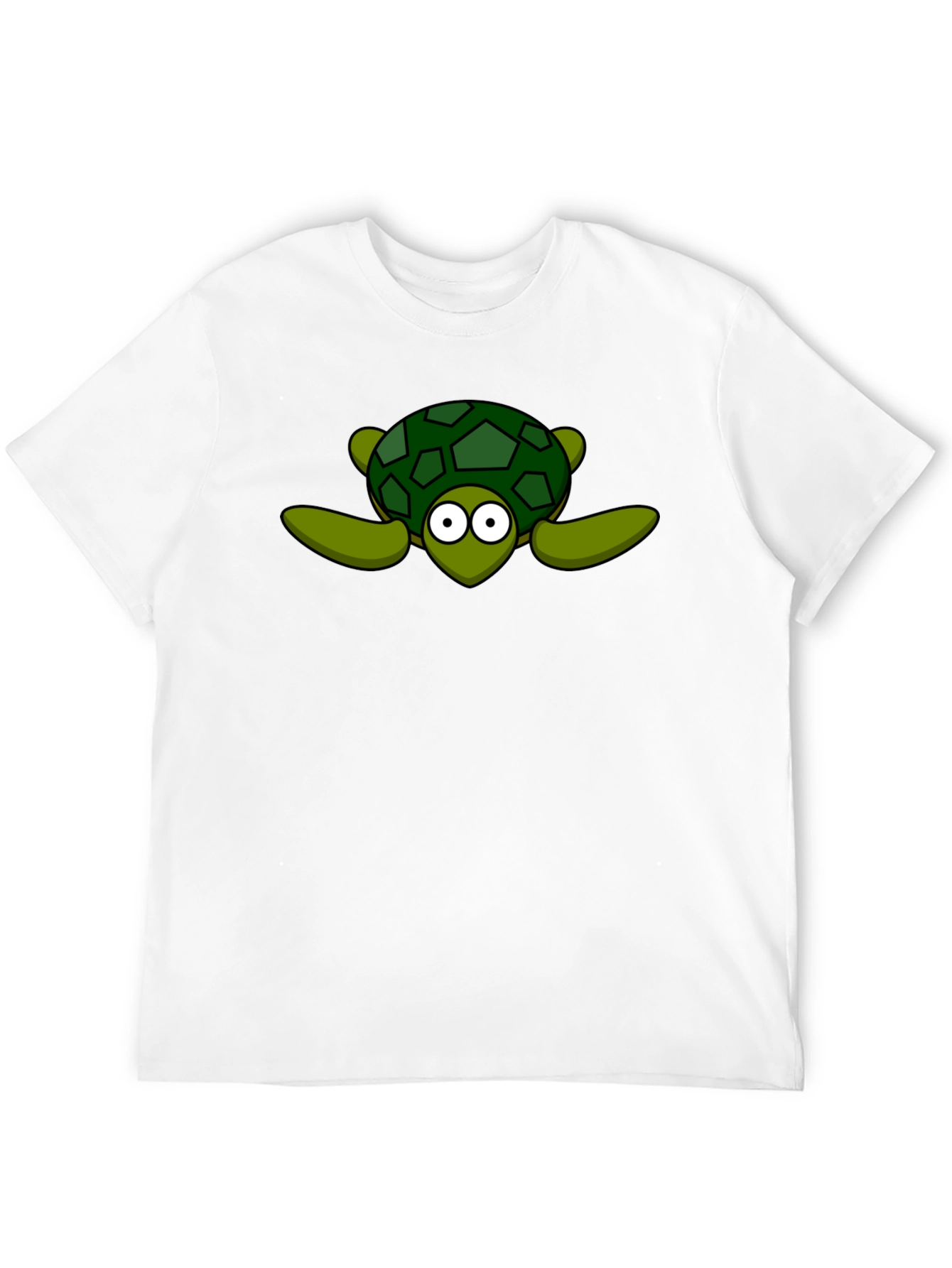 Cartoon Turtle Graphic Black T-Shirt