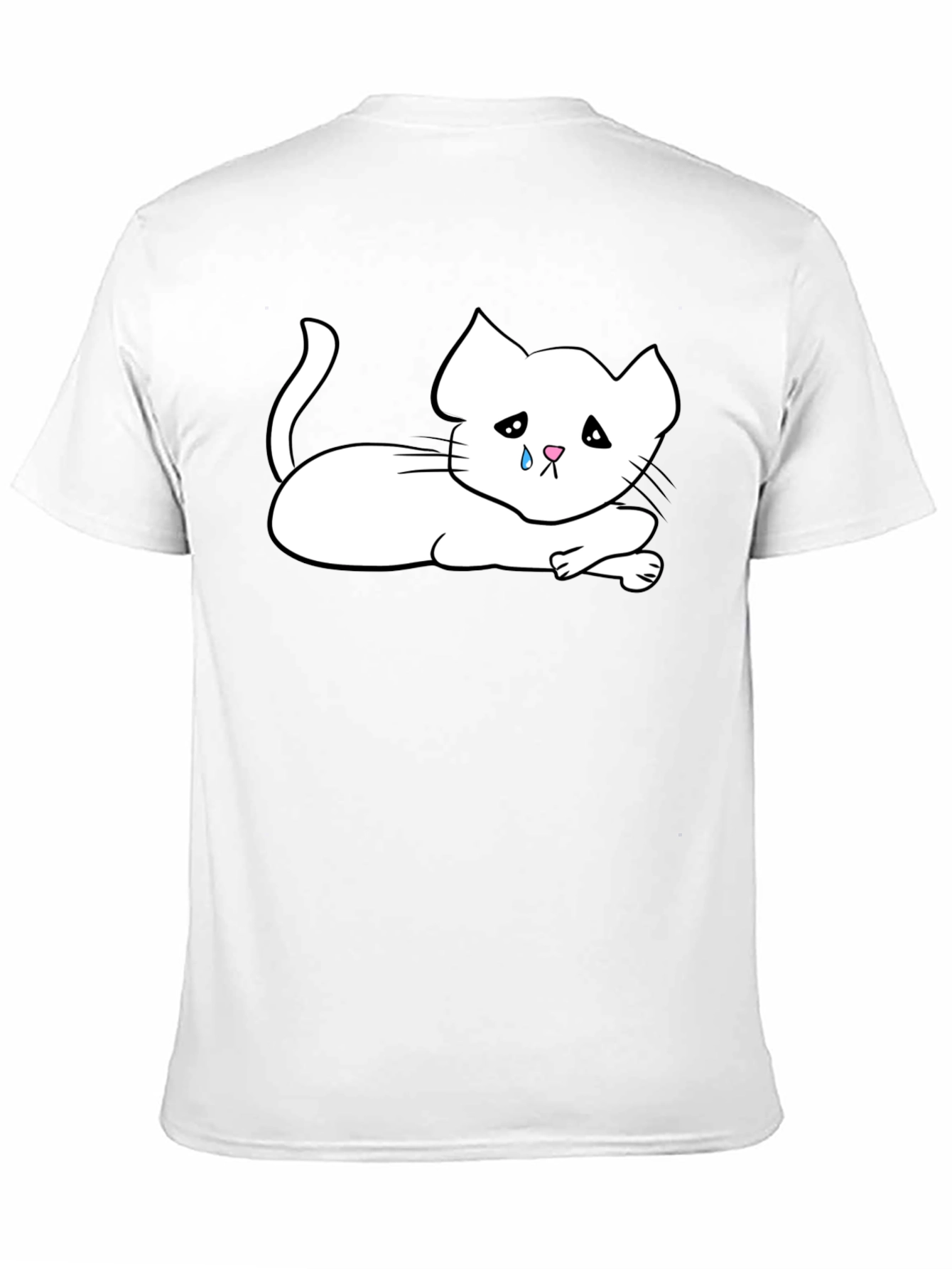 Sad Kitten T-Shirt - Mens Black Tee