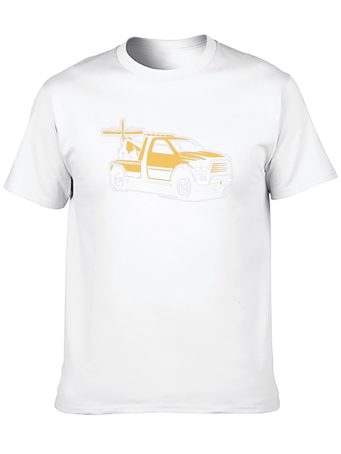 Tow Truck Graphic Tee - Black Cotton Comfort