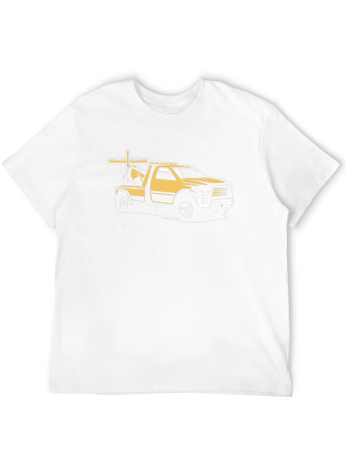 Tow Truck Graphic Tee - Black Cotton Comfort