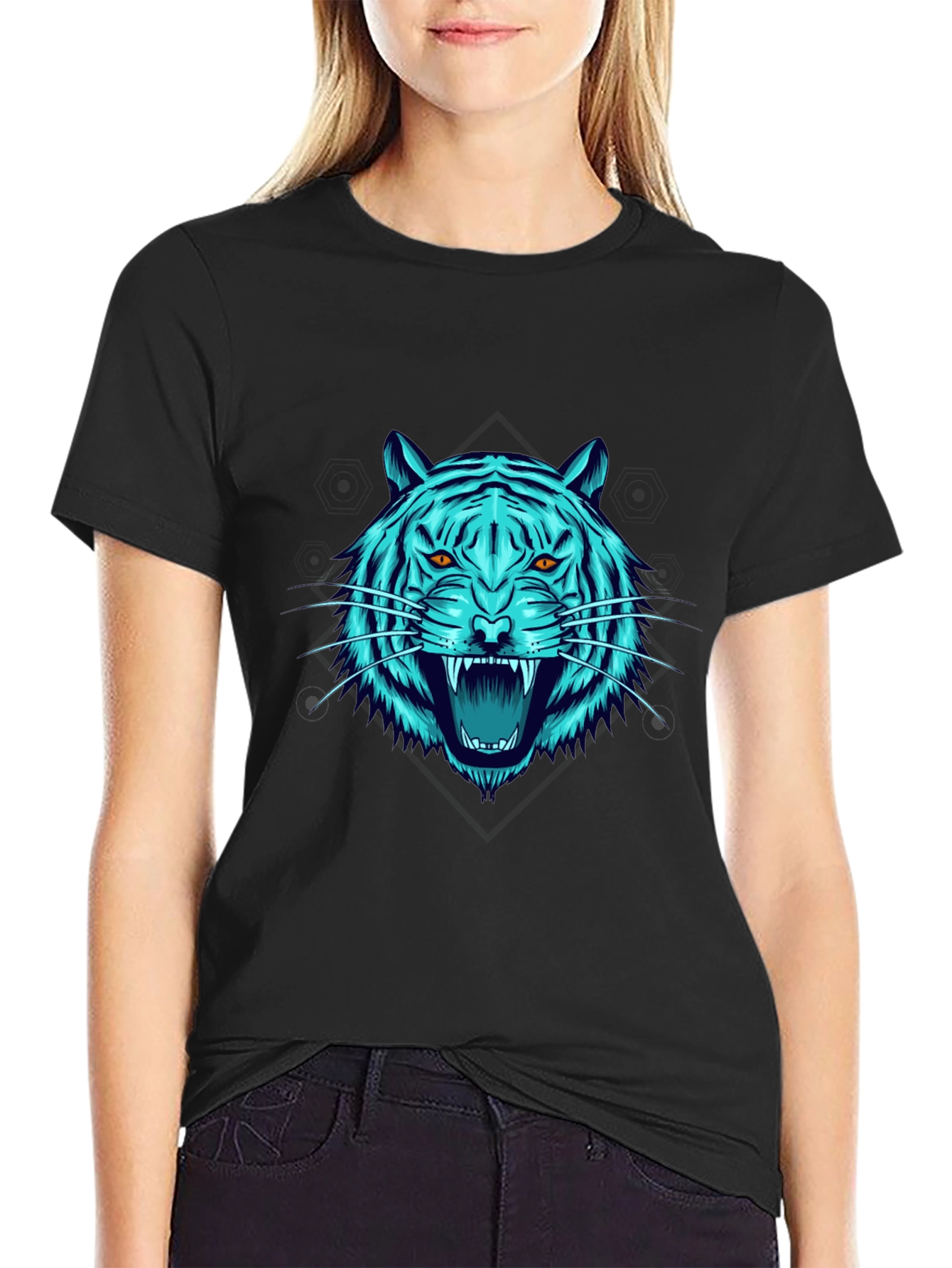 Roaring Tiger Graphic Tee - Mens Black T-Shirt