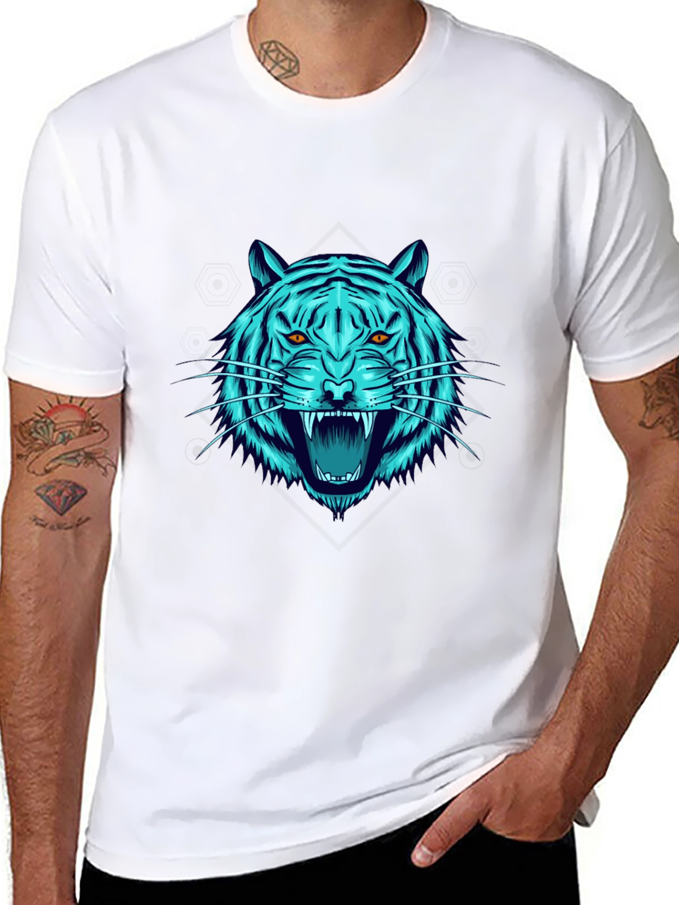 Roaring Tiger Graphic Tee - Mens Black T-Shirt