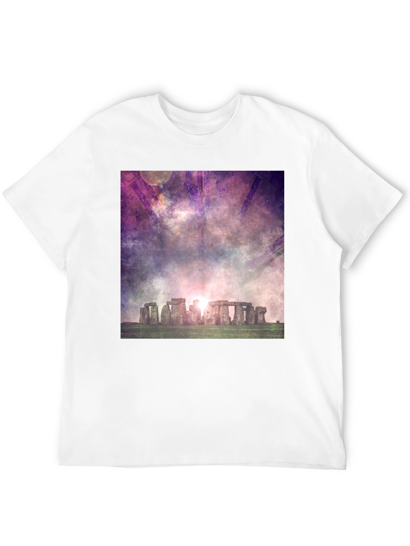 Stonehenge Galaxy Graphic Black T-Shirt