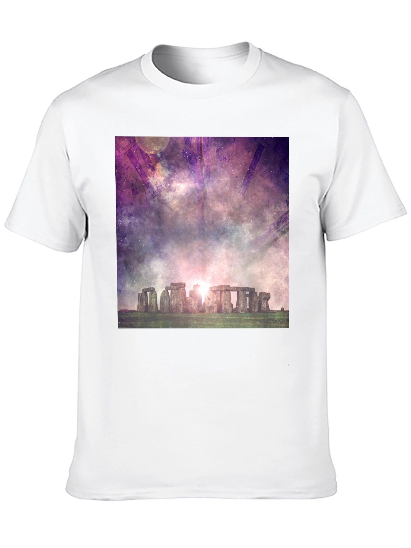 Stonehenge Galaxy Graphic Black T-Shirt