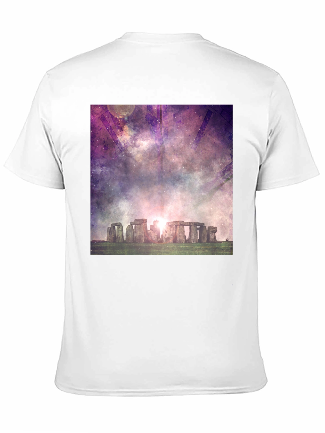 Stonehenge Galaxy Graphic Black T-Shirt