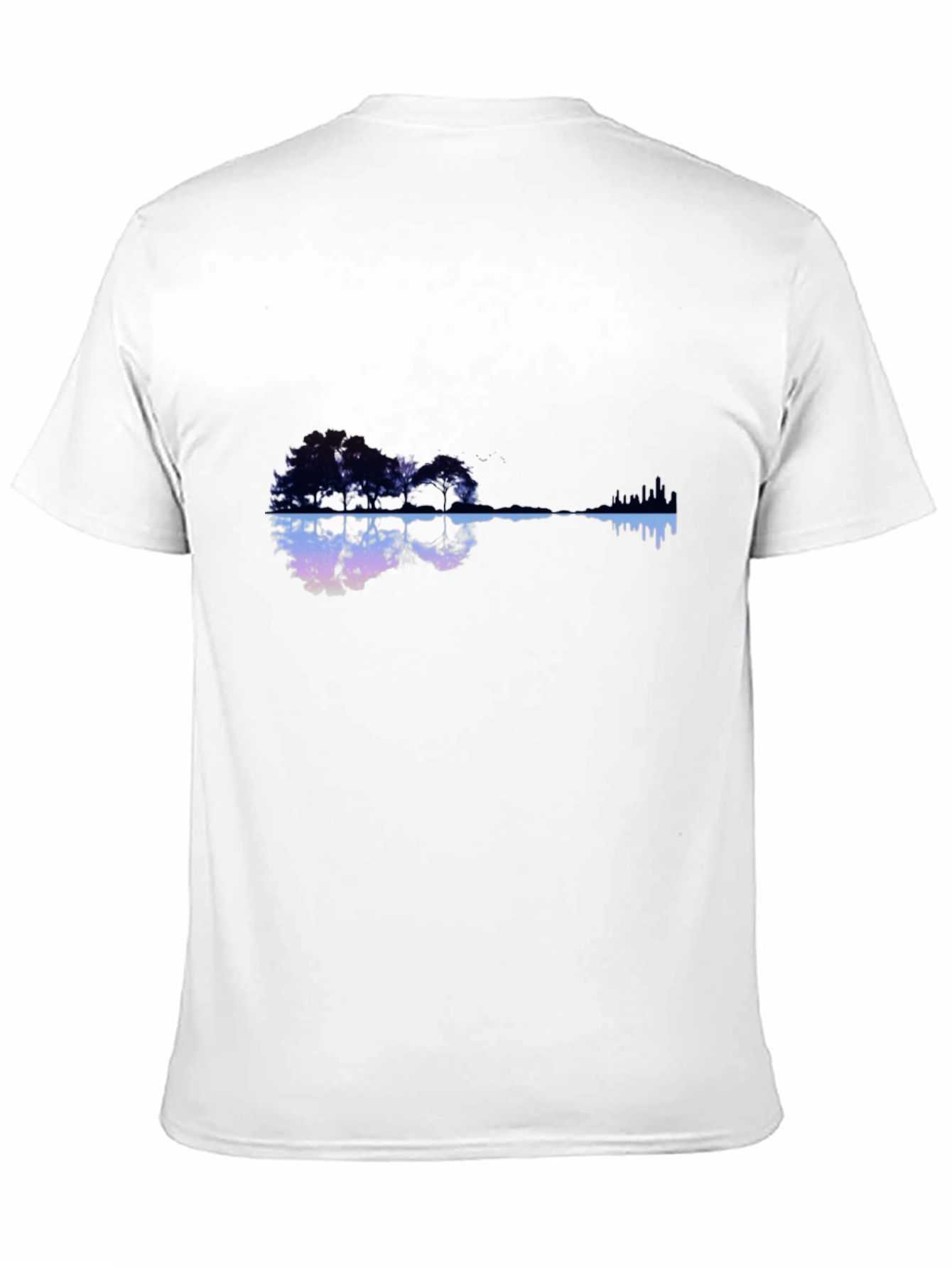 Nature Guitar Graphic Black T-Shirt