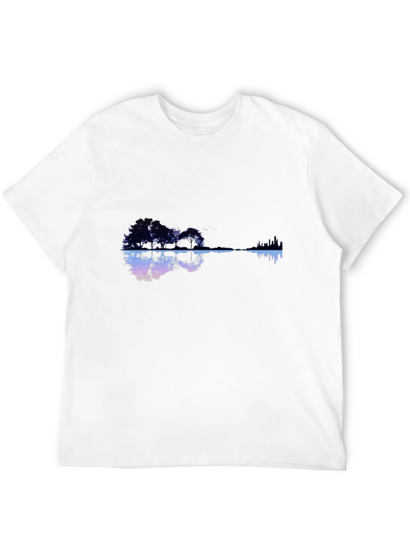 Nature Guitar Graphic Black T-Shirt