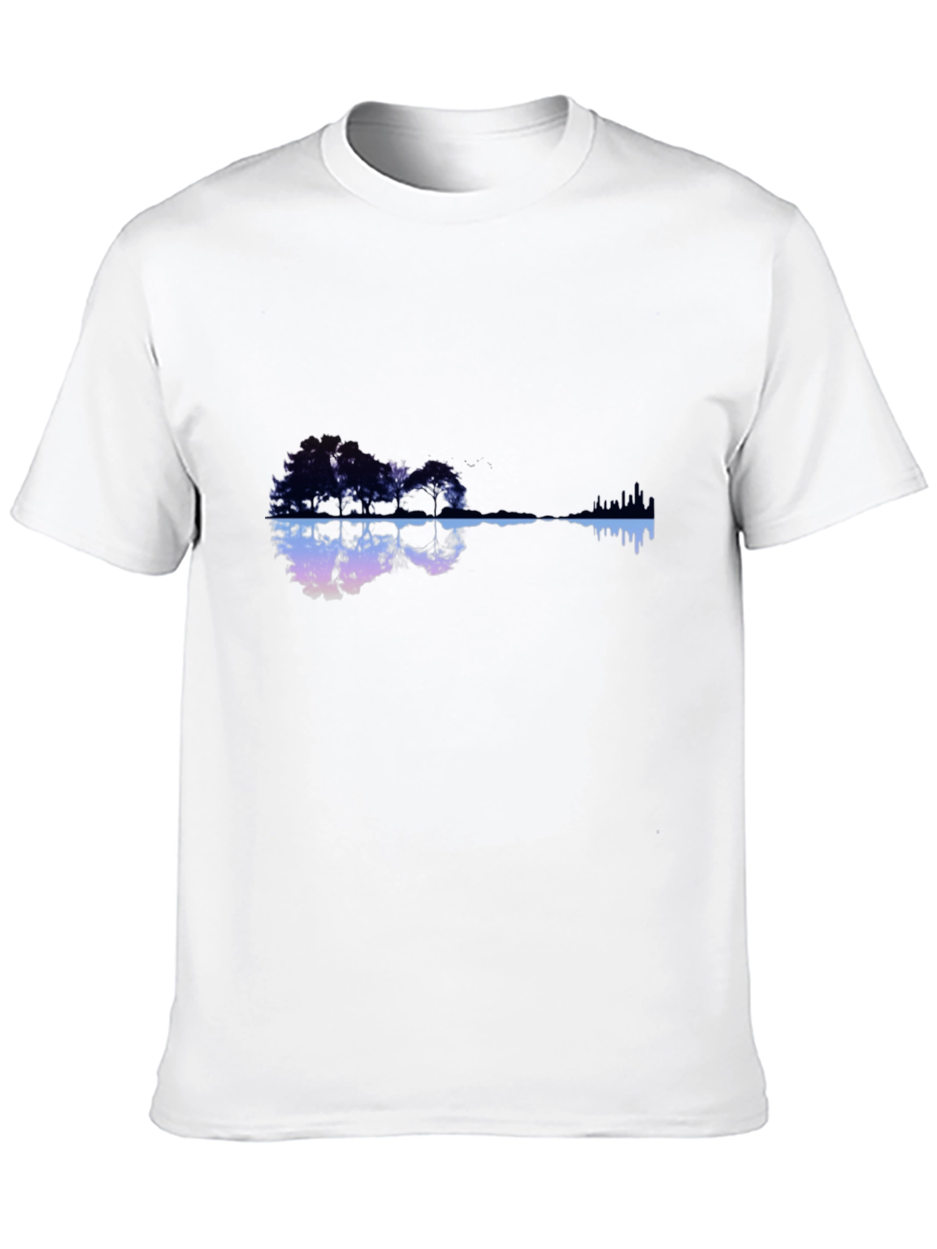 Nature Guitar Graphic Black T-Shirt