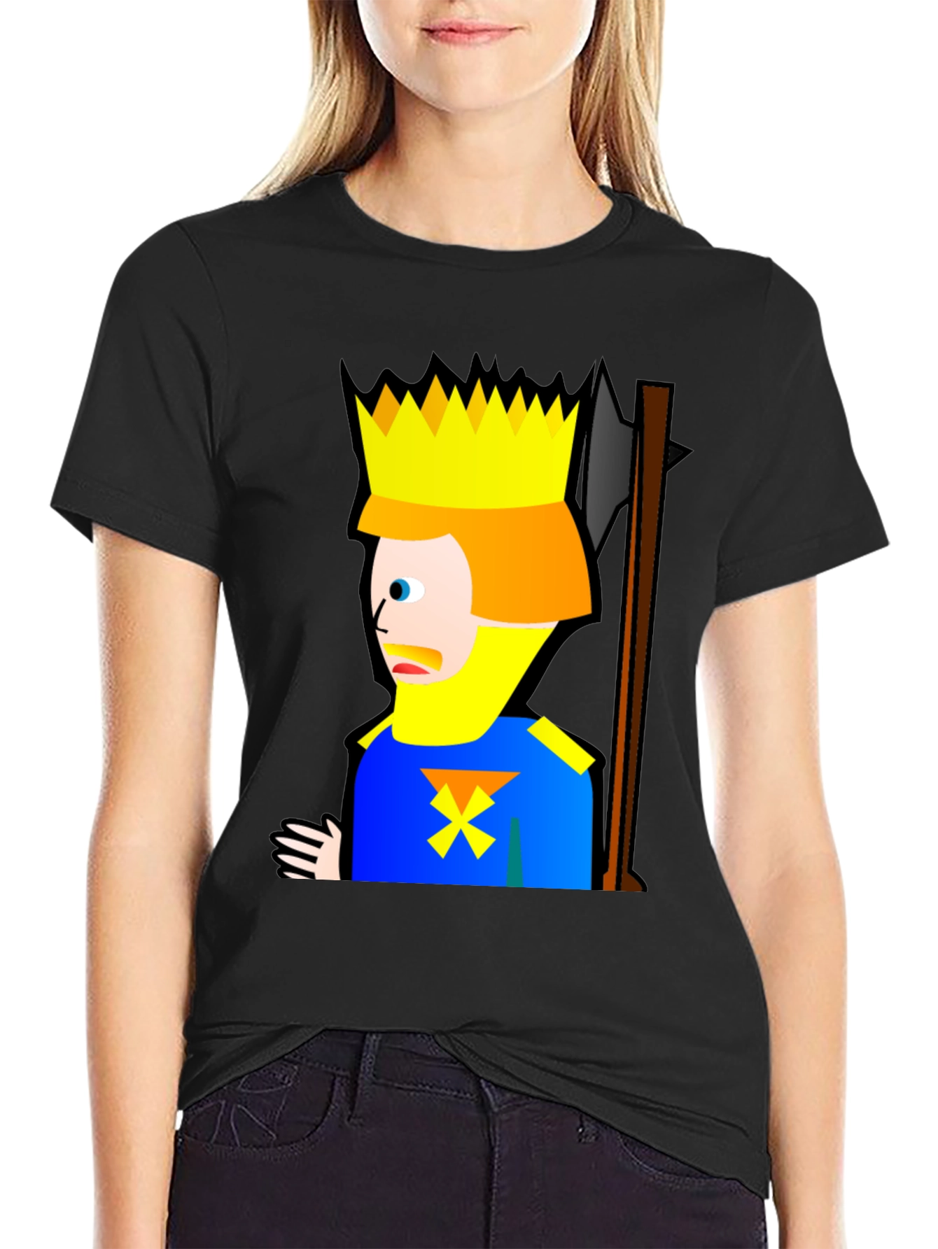 King Cartoon Black T-Shirt