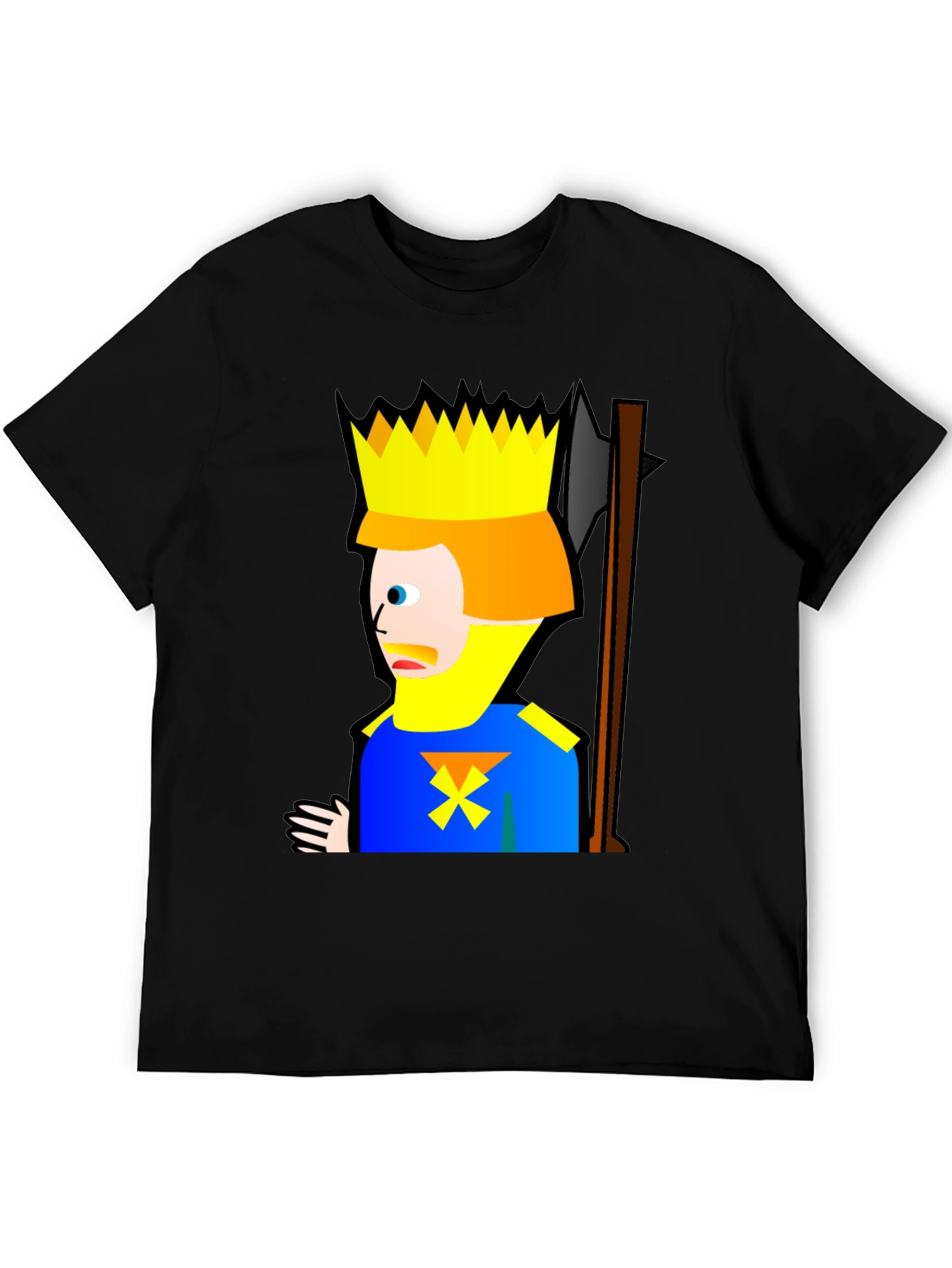 King Cartoon Black T-Shirt