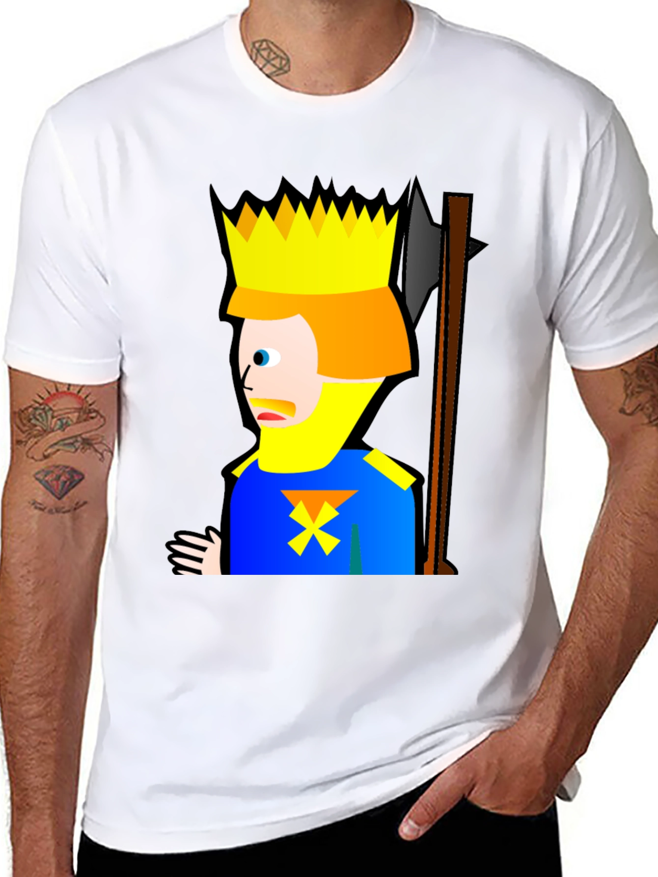 King Cartoon Black T-Shirt