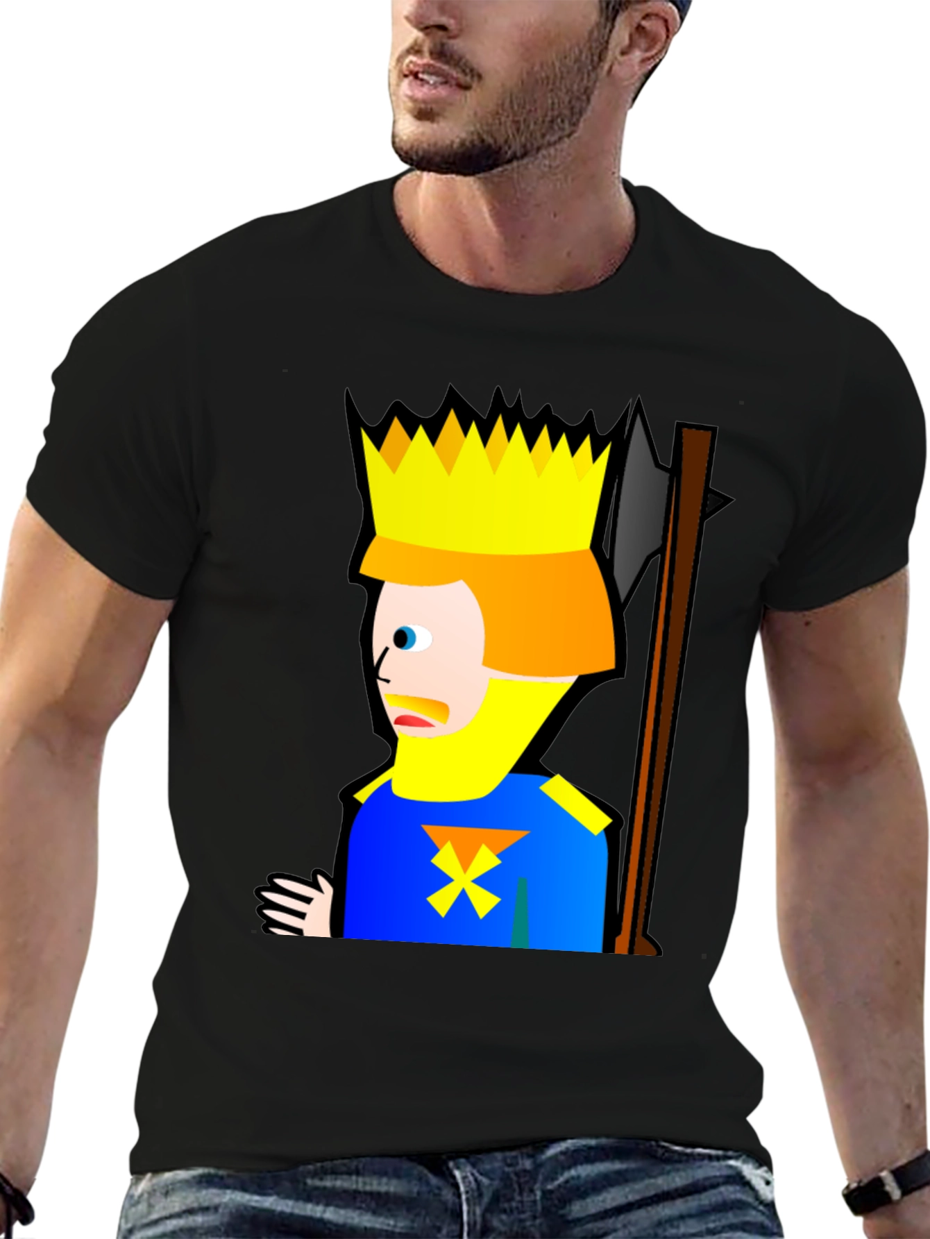 King Cartoon Black T-Shirt