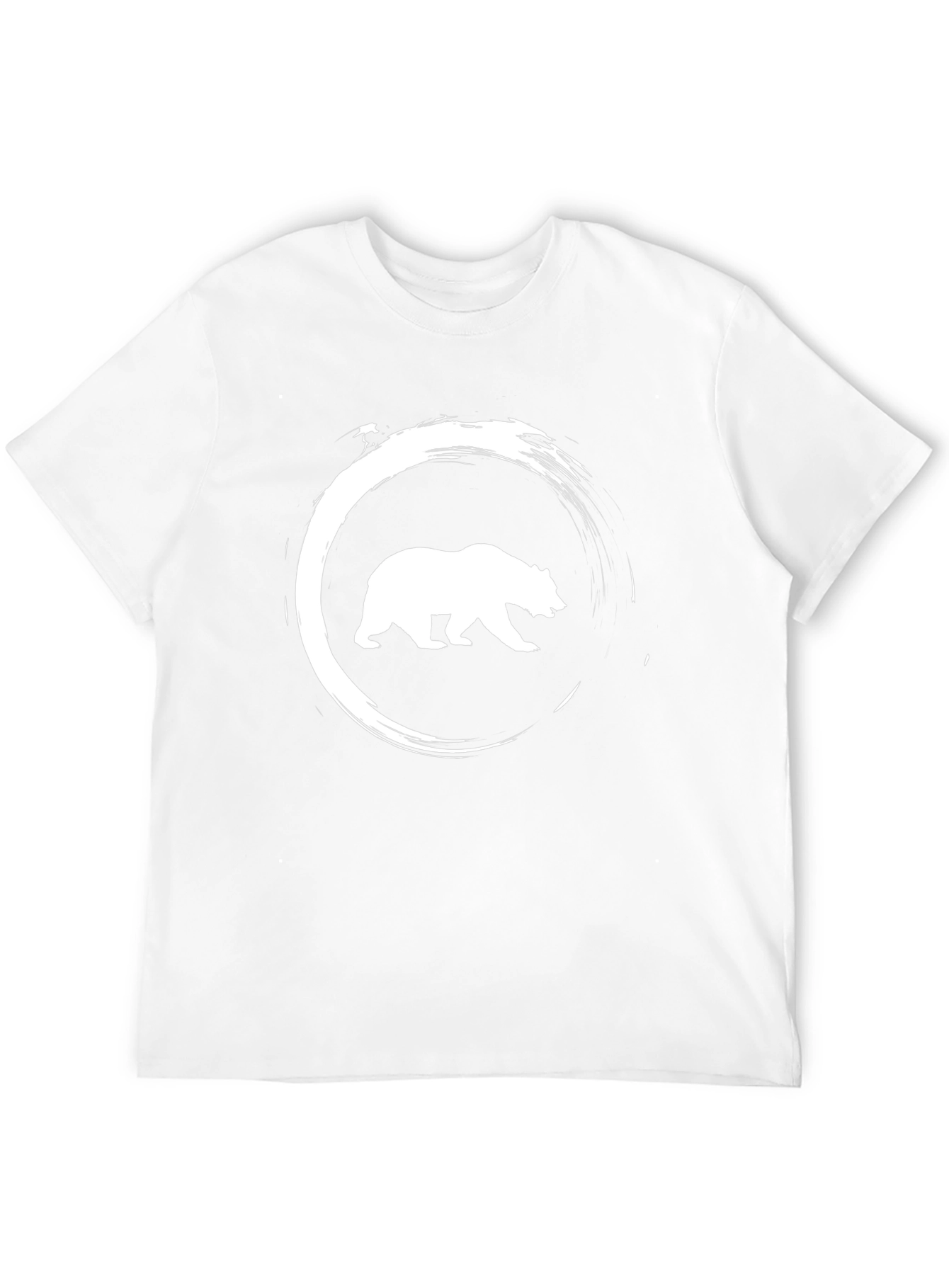 Bear Circle Graphic Tee - Casual Style
