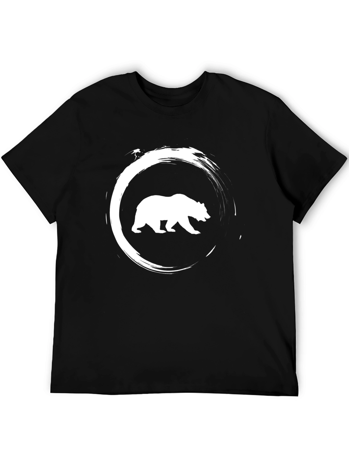 Bear Circle Graphic Tee - Casual Style