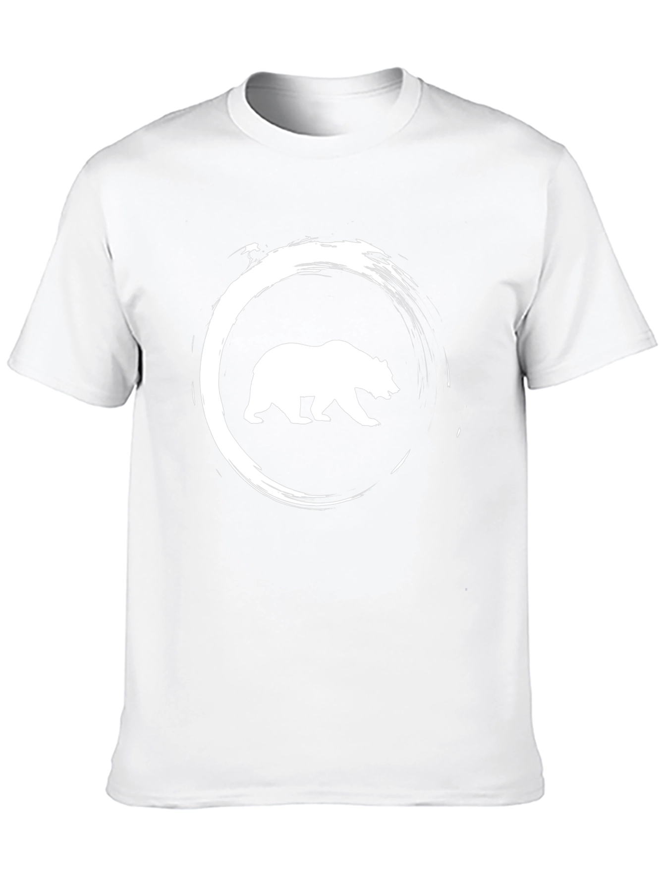 Bear Circle Graphic Tee - Casual Style