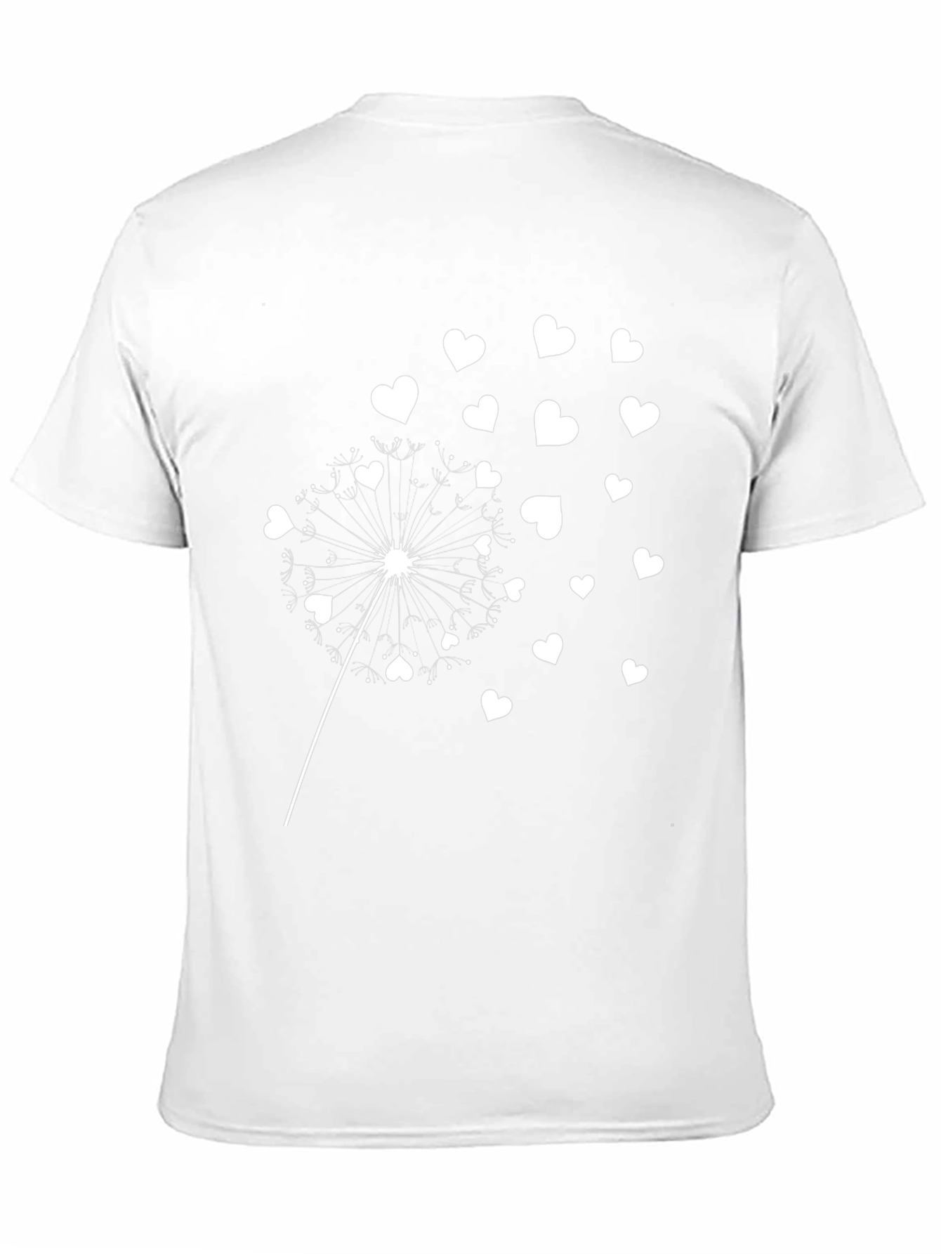 Heart Dandelion Graphic Tee - Stylish Black T-Shirt