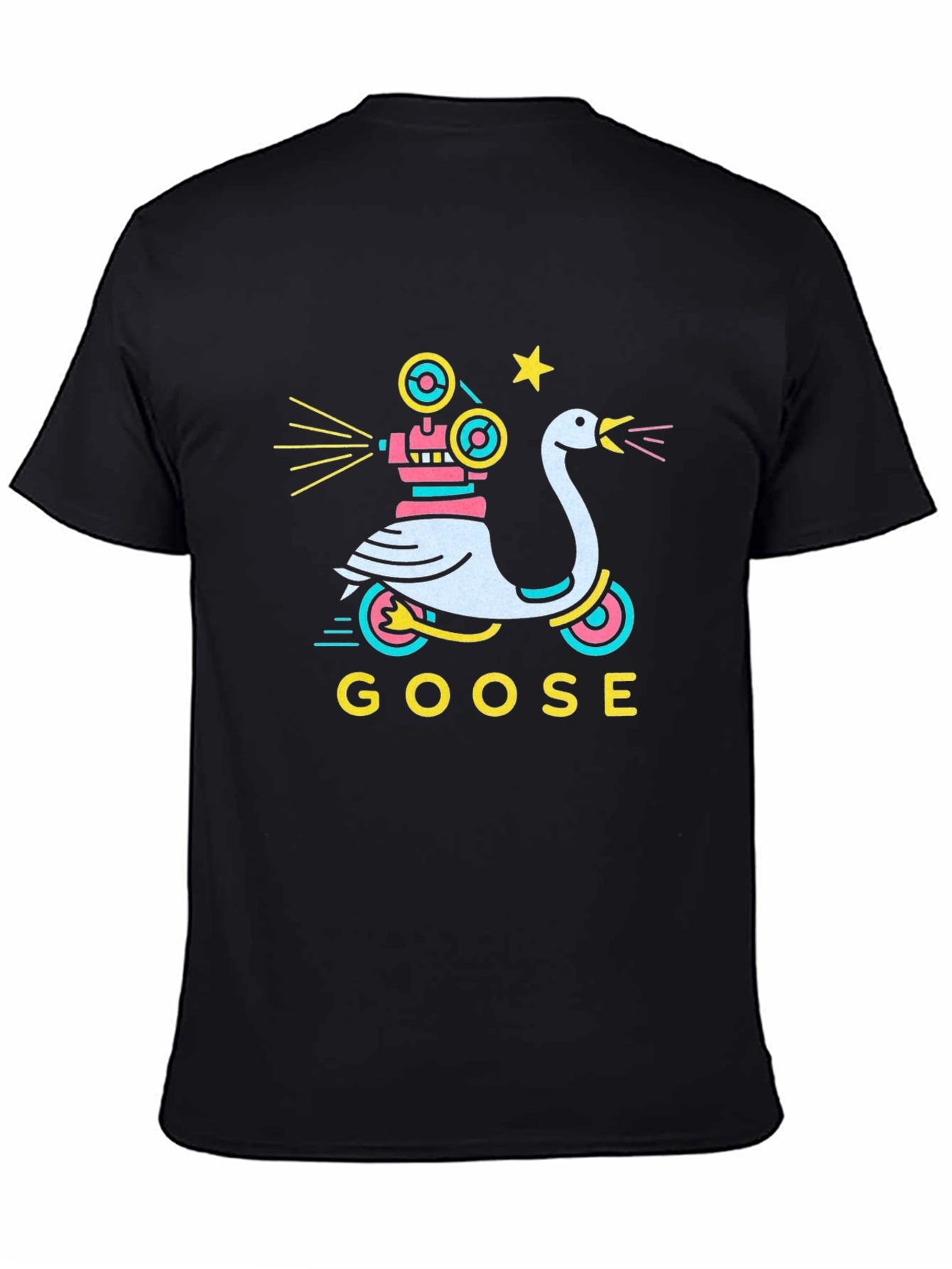 Goose Movie Camera Black Graphic Tee