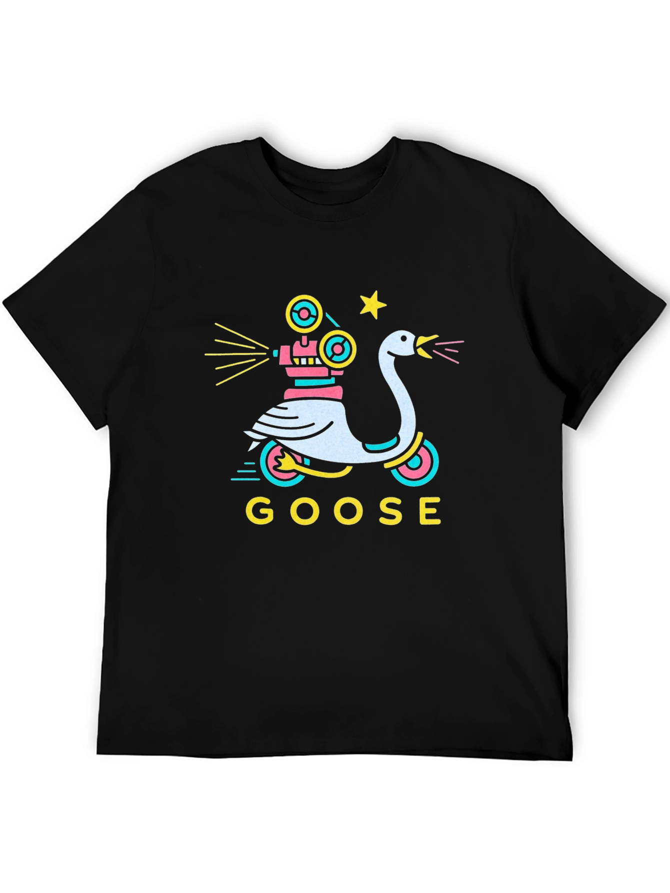 Goose Movie Camera Black Graphic Tee