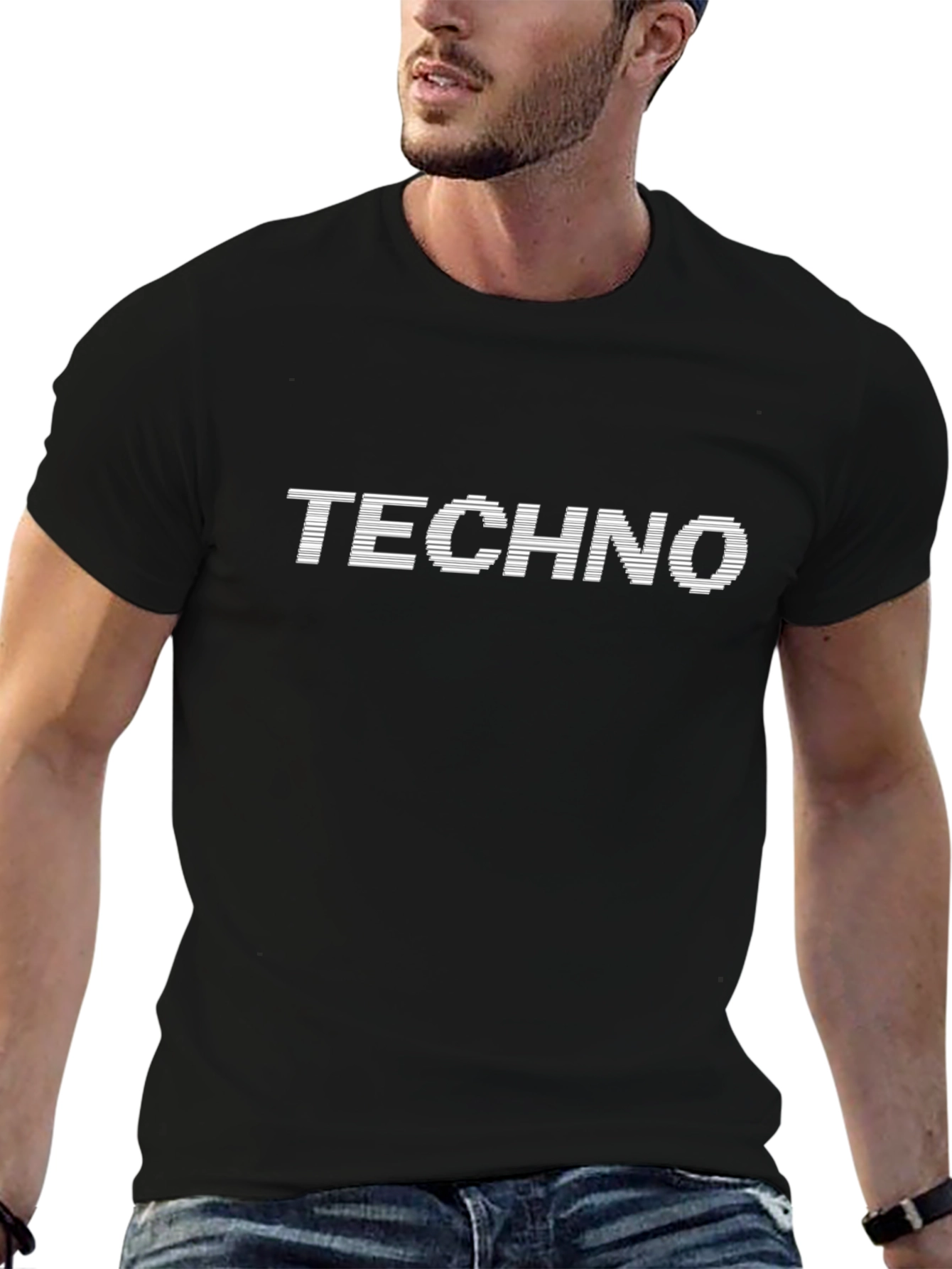 Techno T-Shirt - Black Graphic Tee