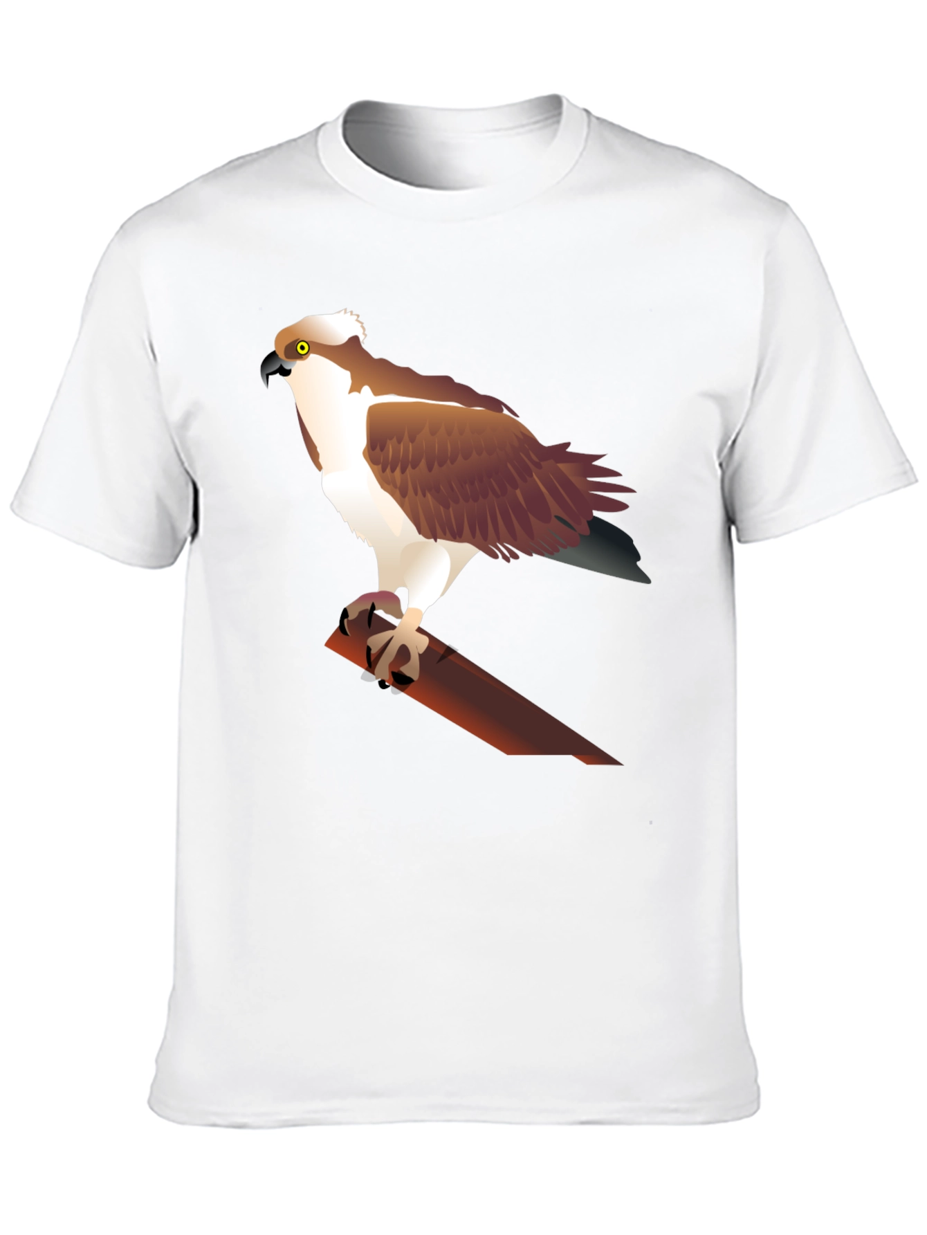 Osprey Bird Graphic Print Black T-Shirt
