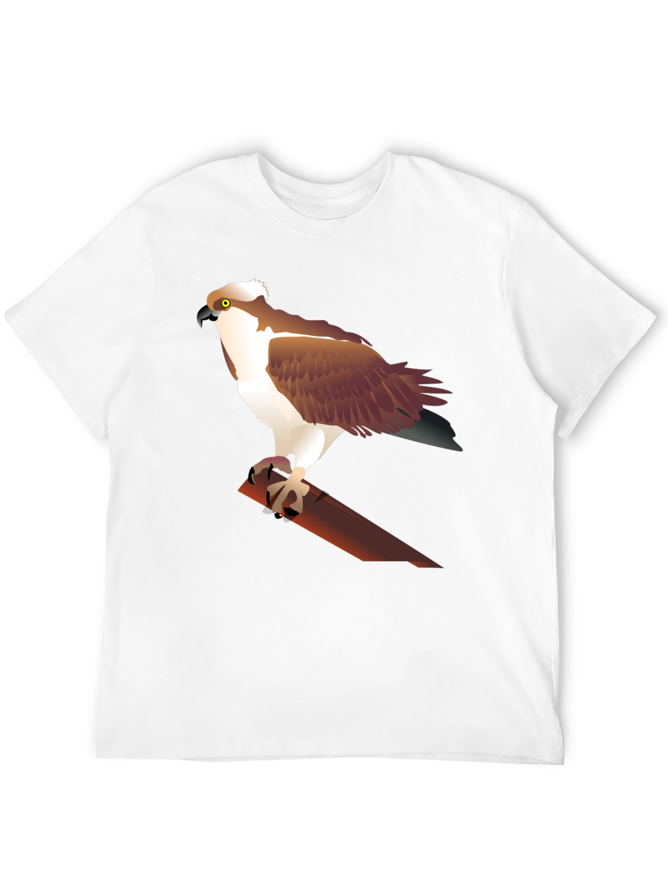 Osprey Bird Graphic Print Black T-Shirt