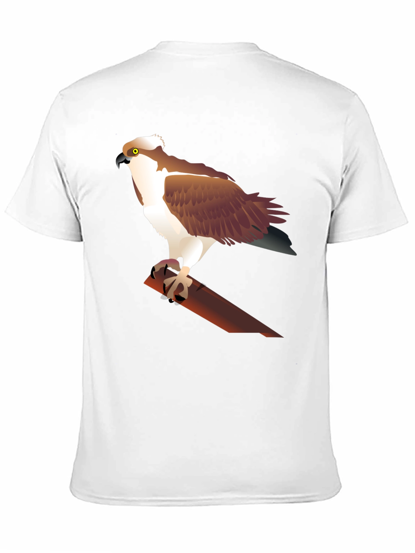 Osprey Bird Graphic Print Black T-Shirt