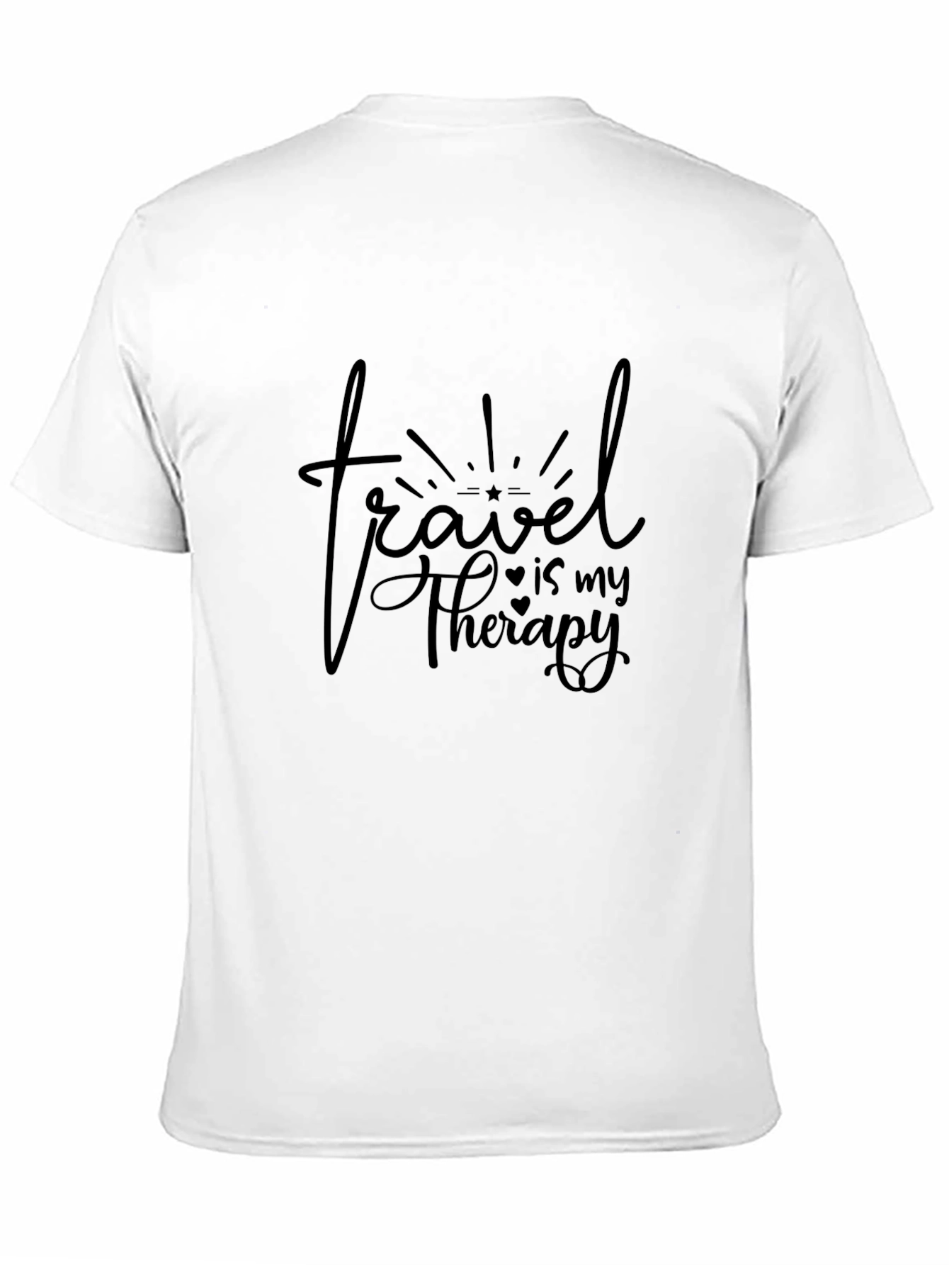 Travel is My Therapy Black Graphic Tee