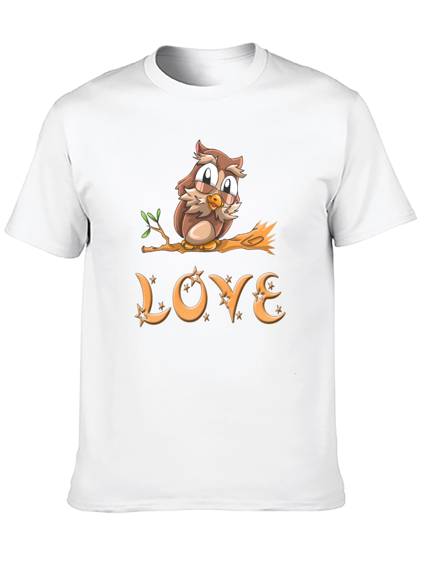 Owl Love Graphic T-Shirt - Cute Bird Design