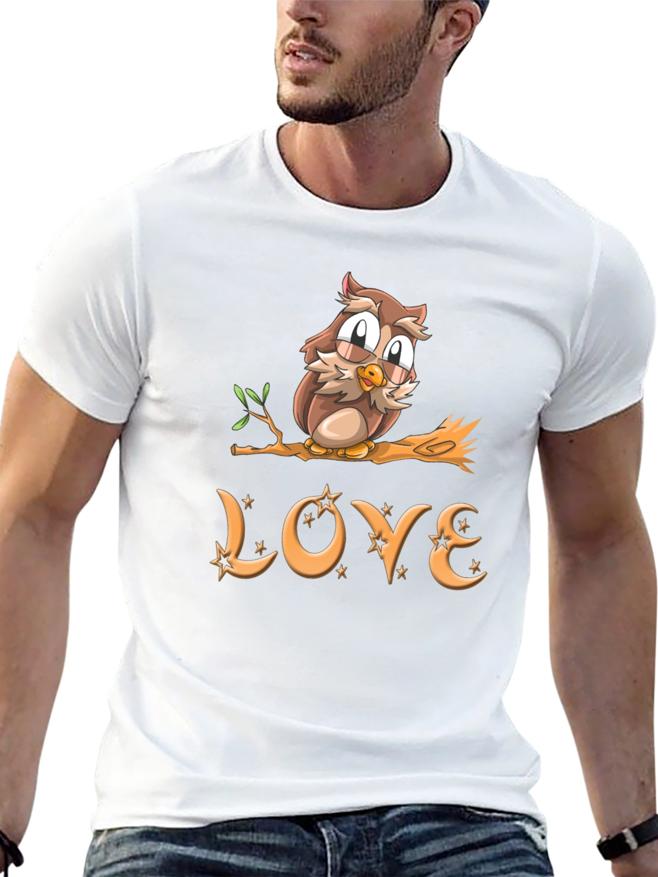Owl Love Graphic T-Shirt - Cute Bird Design