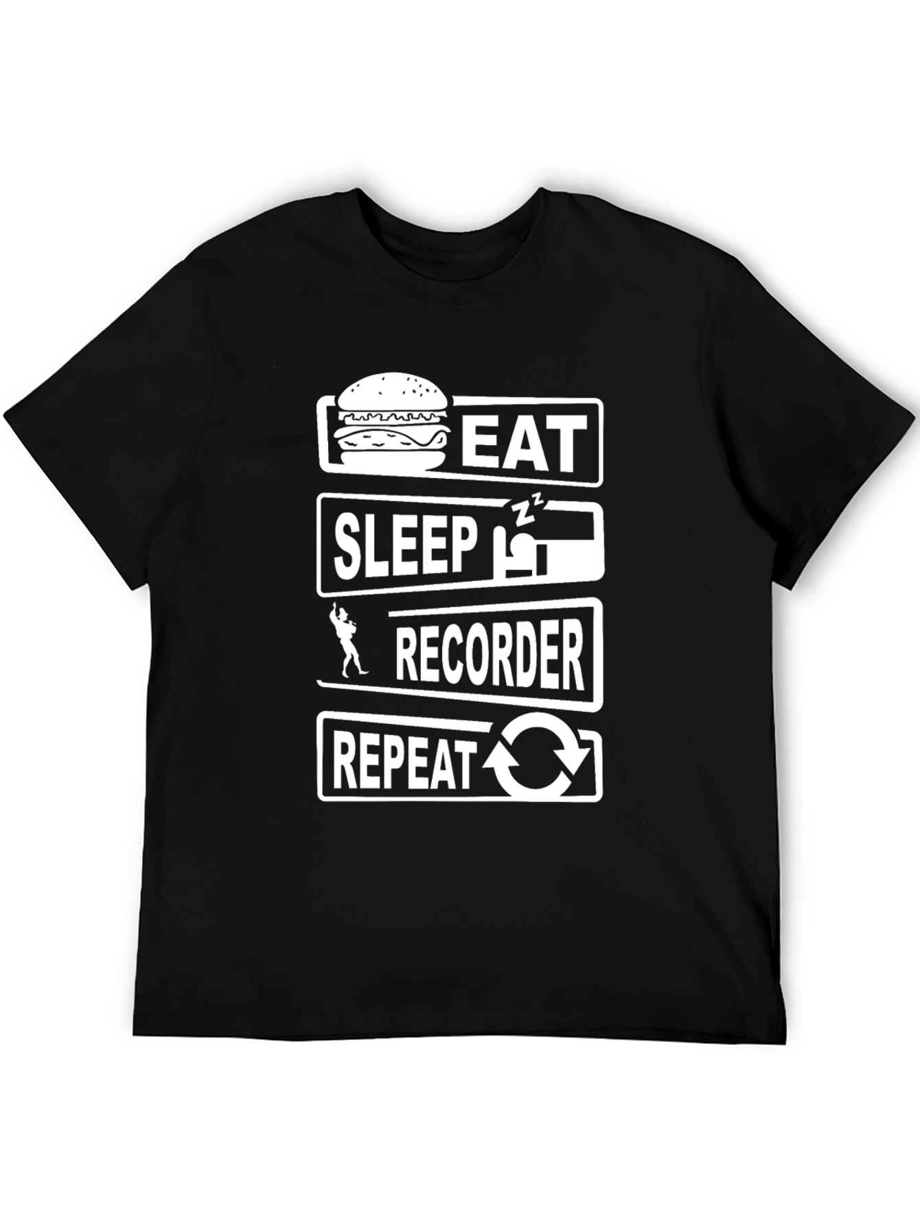 Eat Sleep Recorder Repeat T-Shirt
