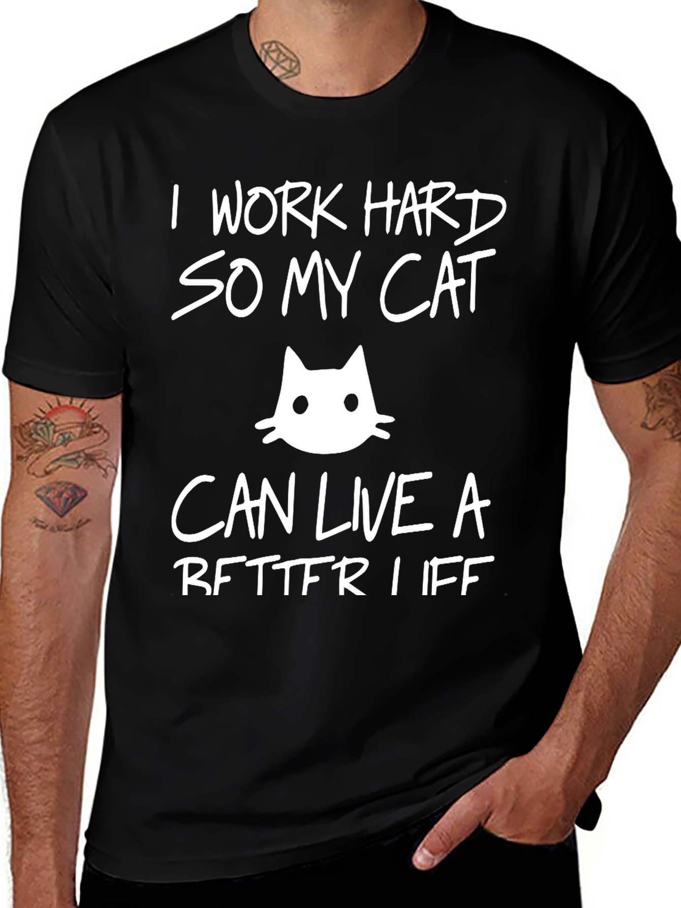 I Work Hard So My Cat T-Shirt