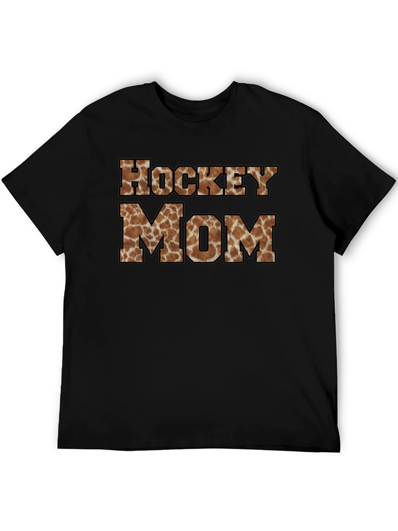 Hockey Mom Giraffe Print Graphic T-Shirt