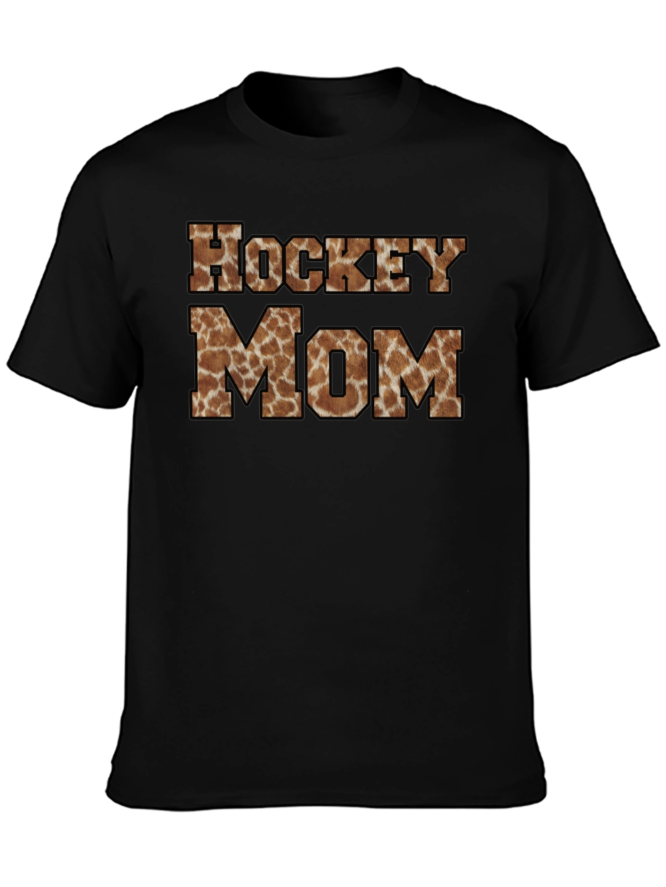 Hockey Mom Giraffe Print Graphic T-Shirt